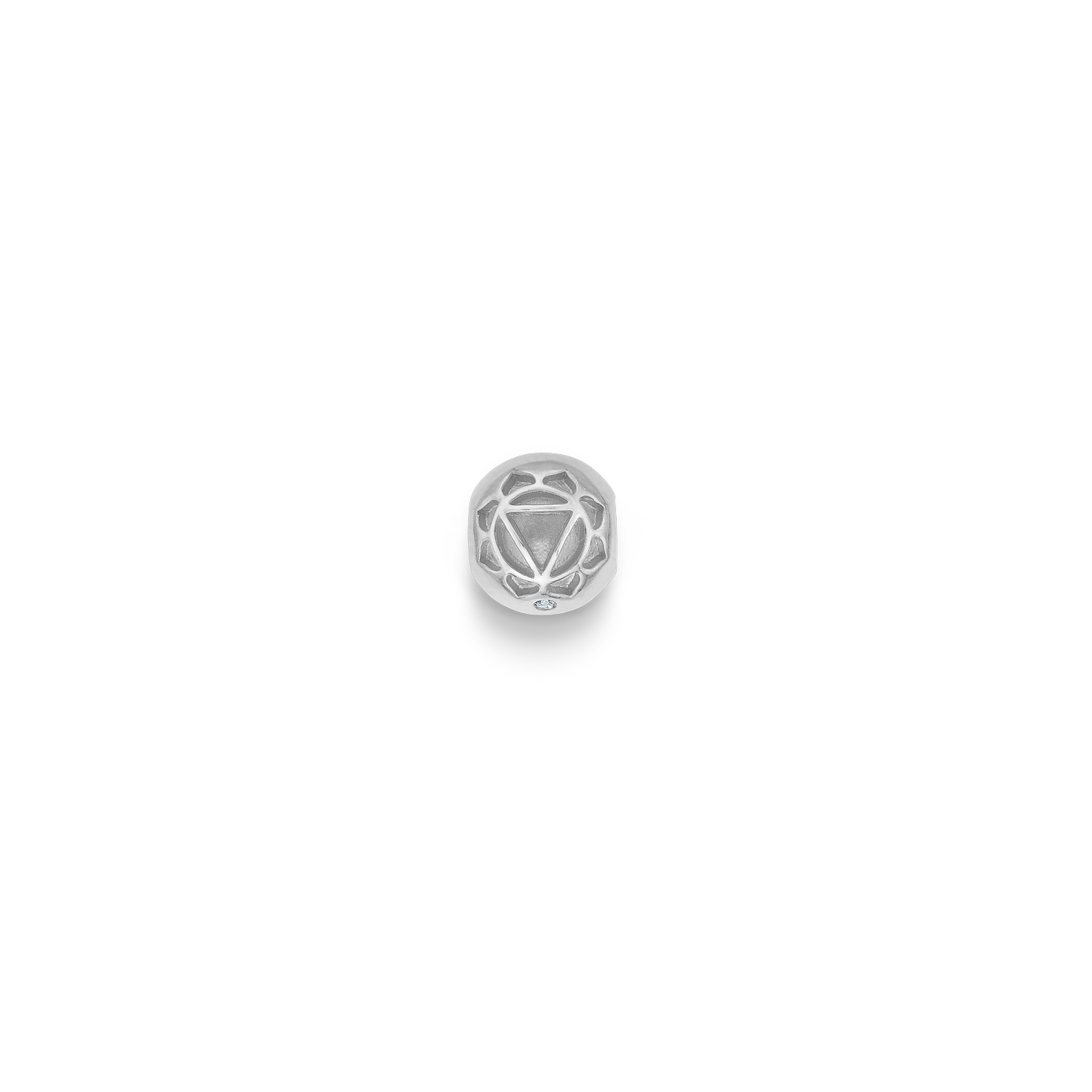 Inner Peace Solar Plexus Chakra Bead - 18kt White Gold