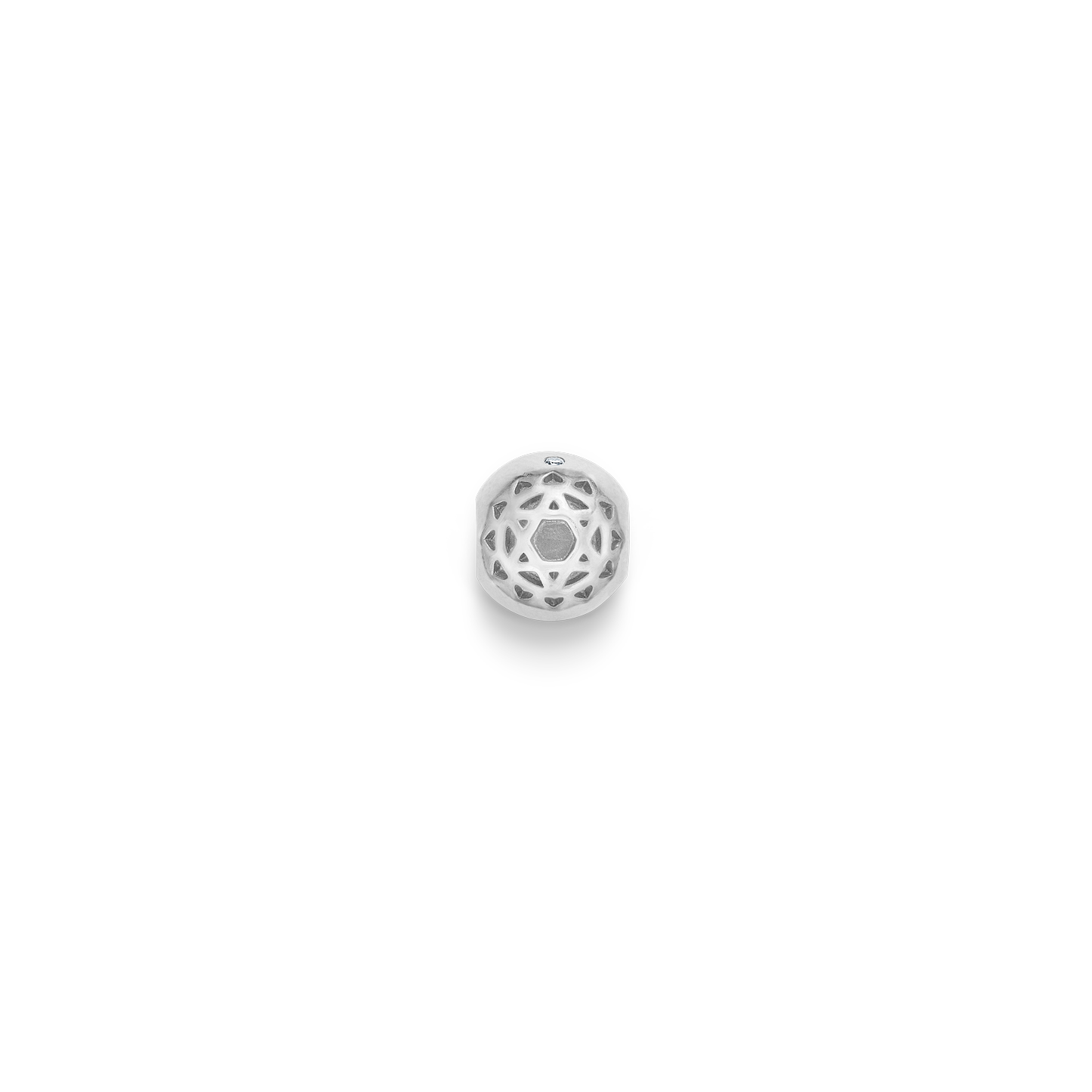 Inner Peace Heart Chakra Bead - 18kt White Gold