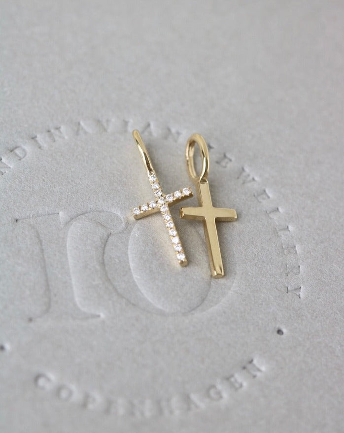 Symbols Cross Pendant - 18kt Yellow Gold