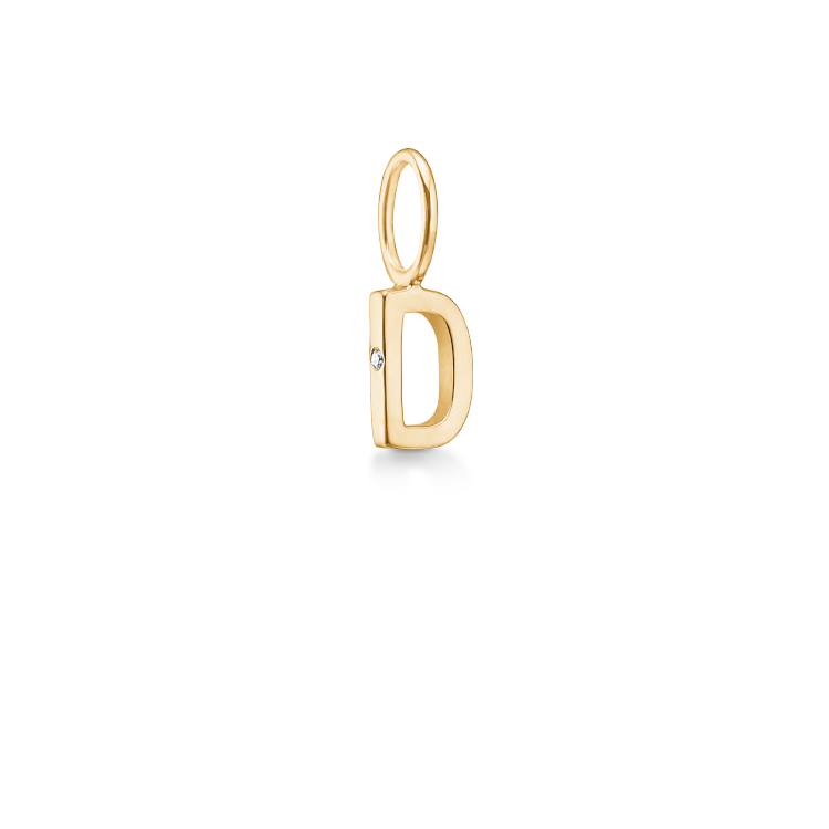 My D Pendant - 18kt Yellow Gold
