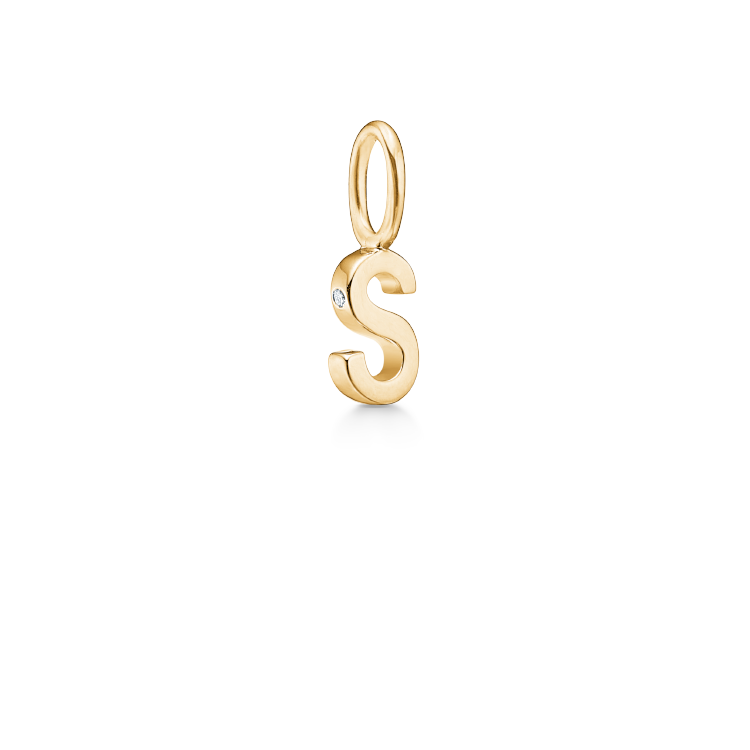 My S Pendant - 18kt Yellow Gold