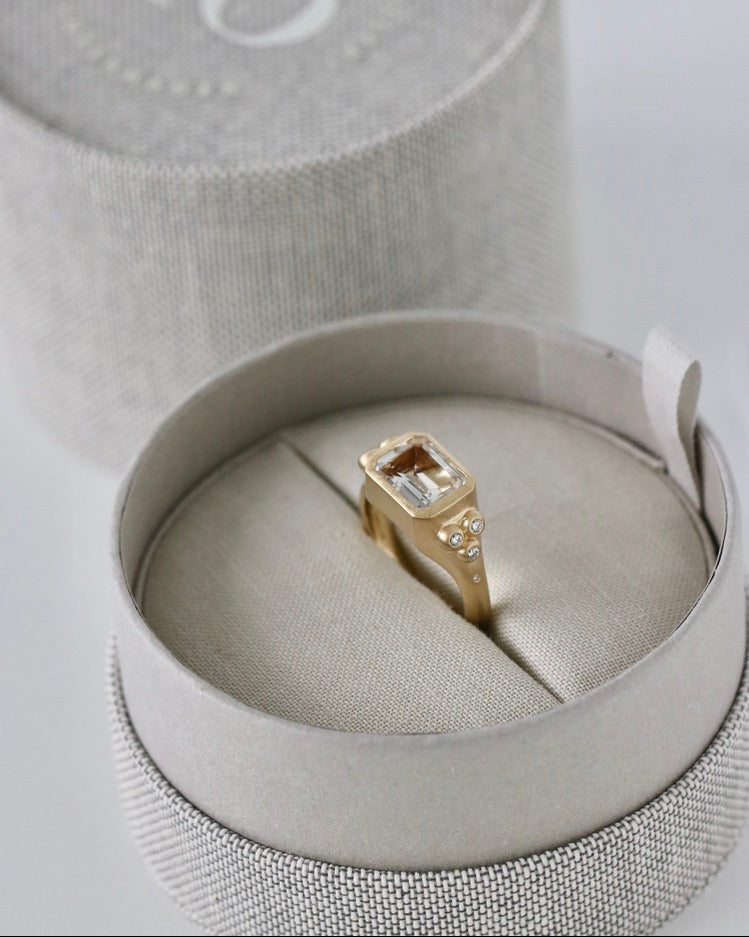 Orbit Octagon ring - 18kt Yellow Gold