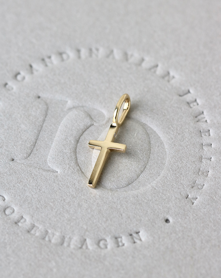 Symbols Cross Pendant - 18kt Yellow Gold