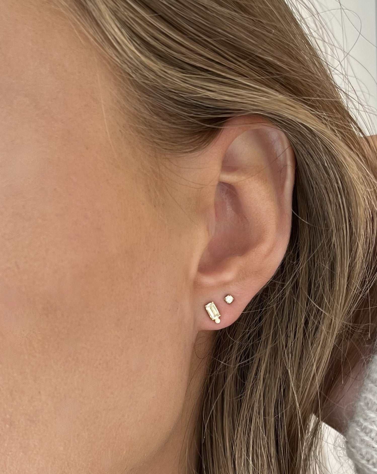 Nord White Earring S - 18kt White Gold