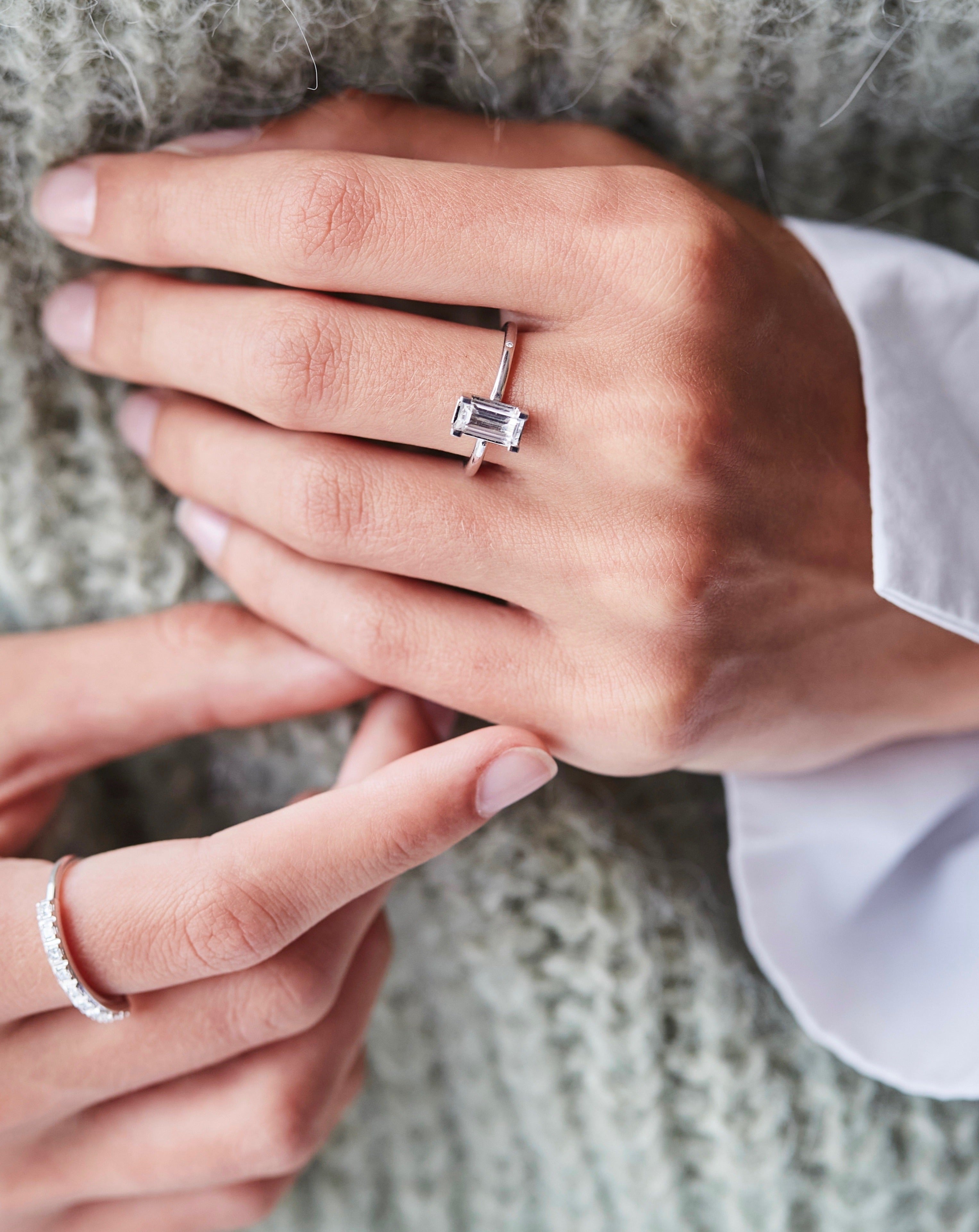 Nord White Ring Turned - 18kt White Gold