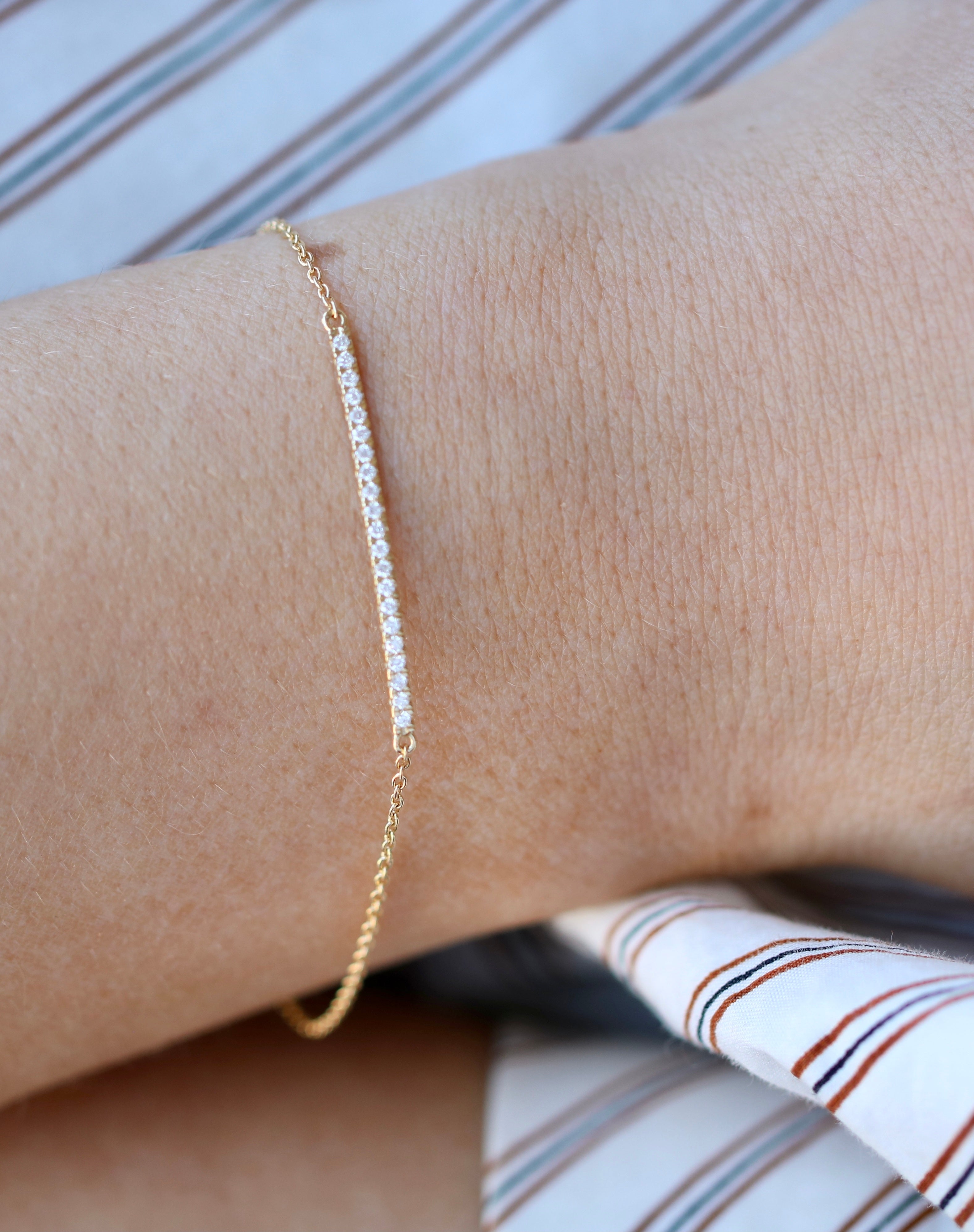 Rock Classic Diamond Bracelet - 18kt Yellow Gold