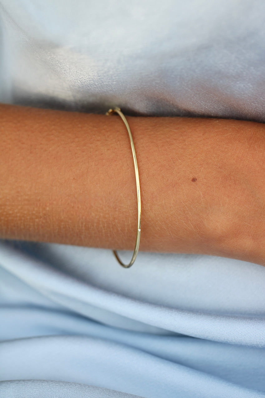 Raw Bangle - 18kt Yellow Gold