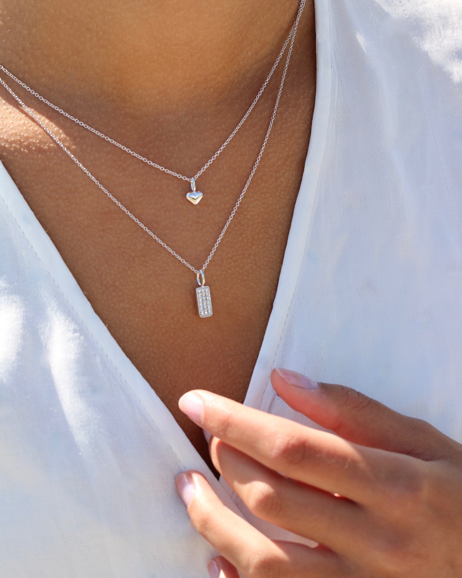 Symbols My Heart Pendant - 18kt White Gold