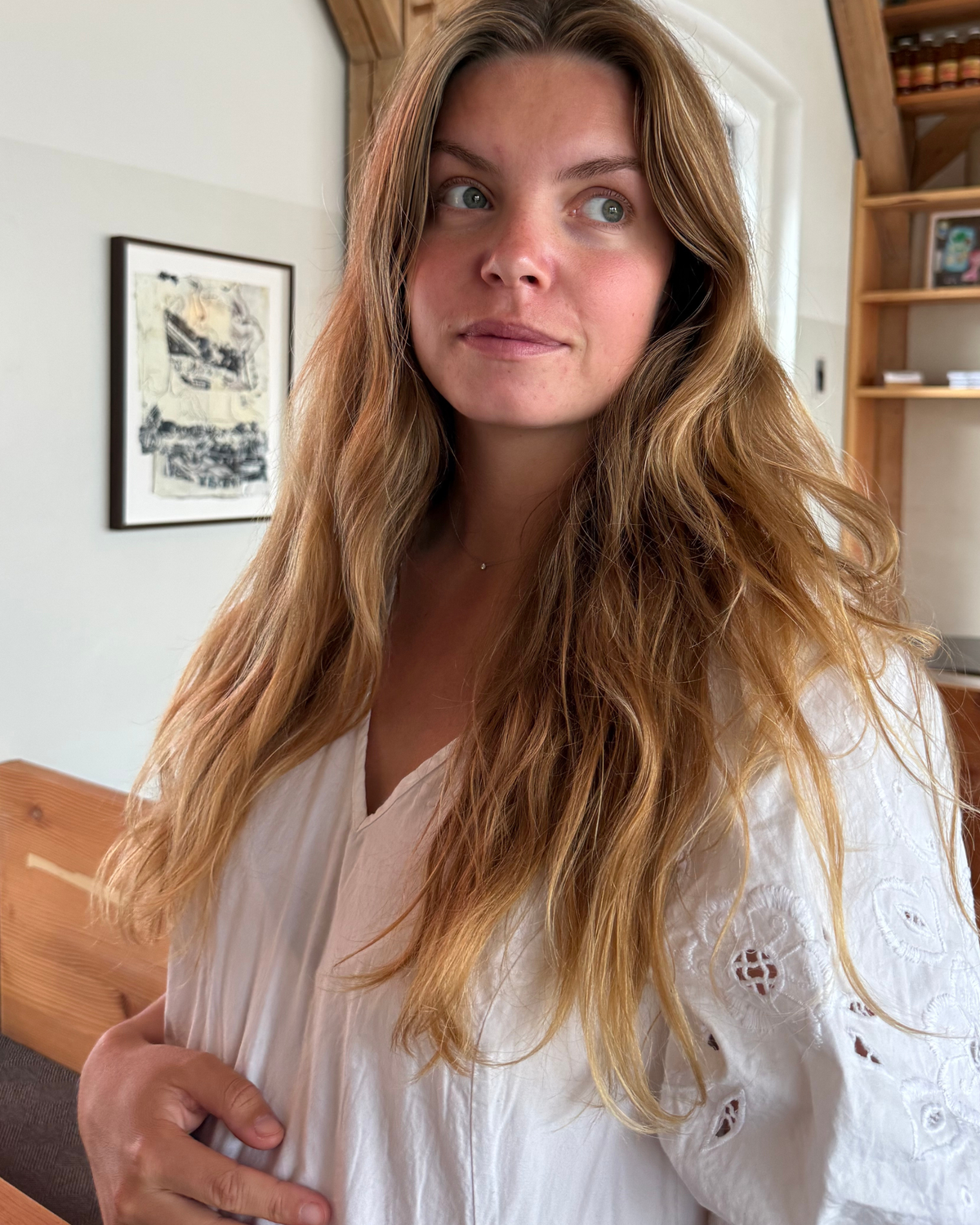 Portræt af Anna Munkholm, gravid med sit første barn