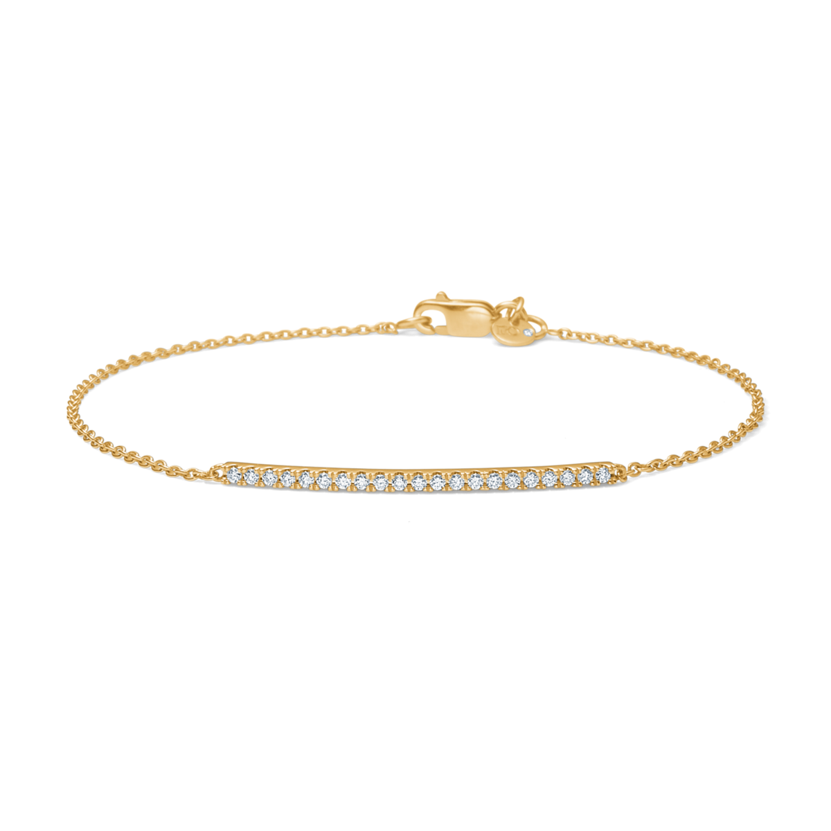 Rock Classic Diamond Bracelet - 18kt Yellow Gold