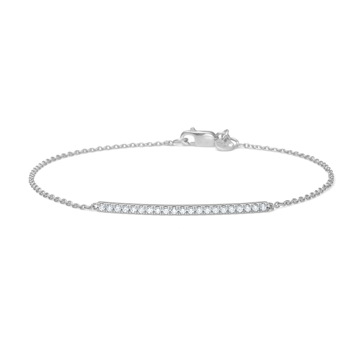 Rock Classic Diamond Bracelet - 18kt White Gold
