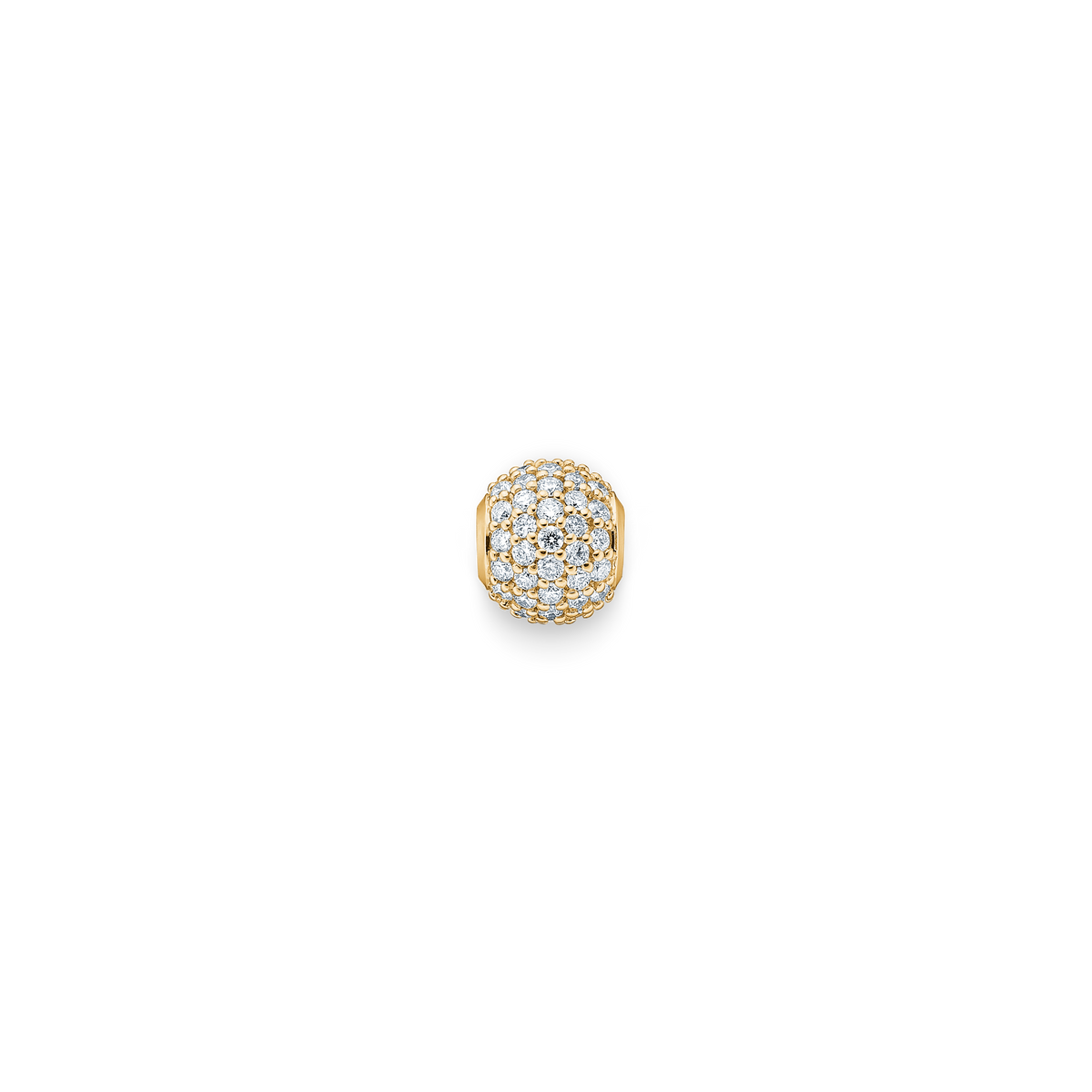 Inner Peace Petit Diamond Bead - 18kt Yellow Gold