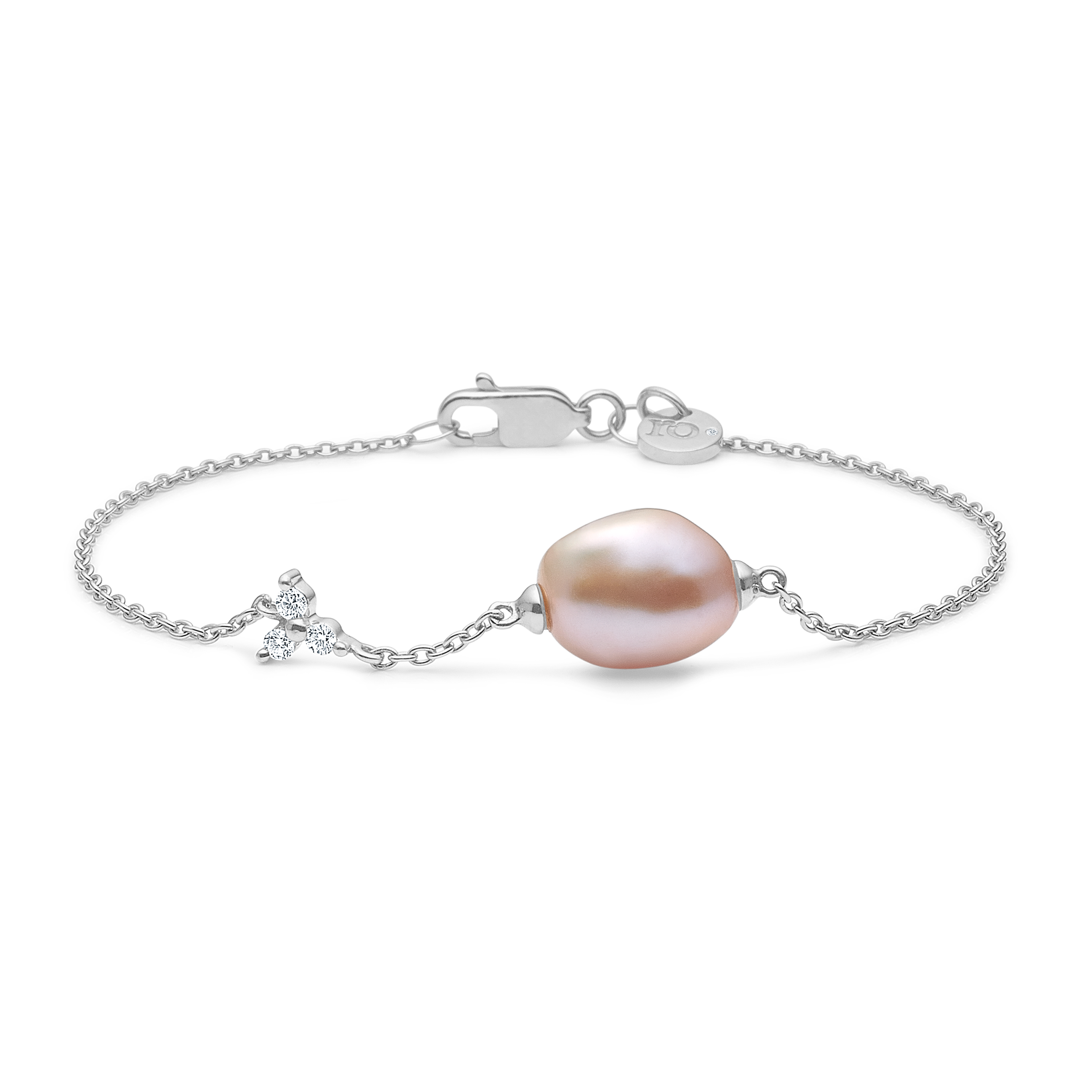 Fryd Diamond Pearl Bracelet - 18kt White Gold