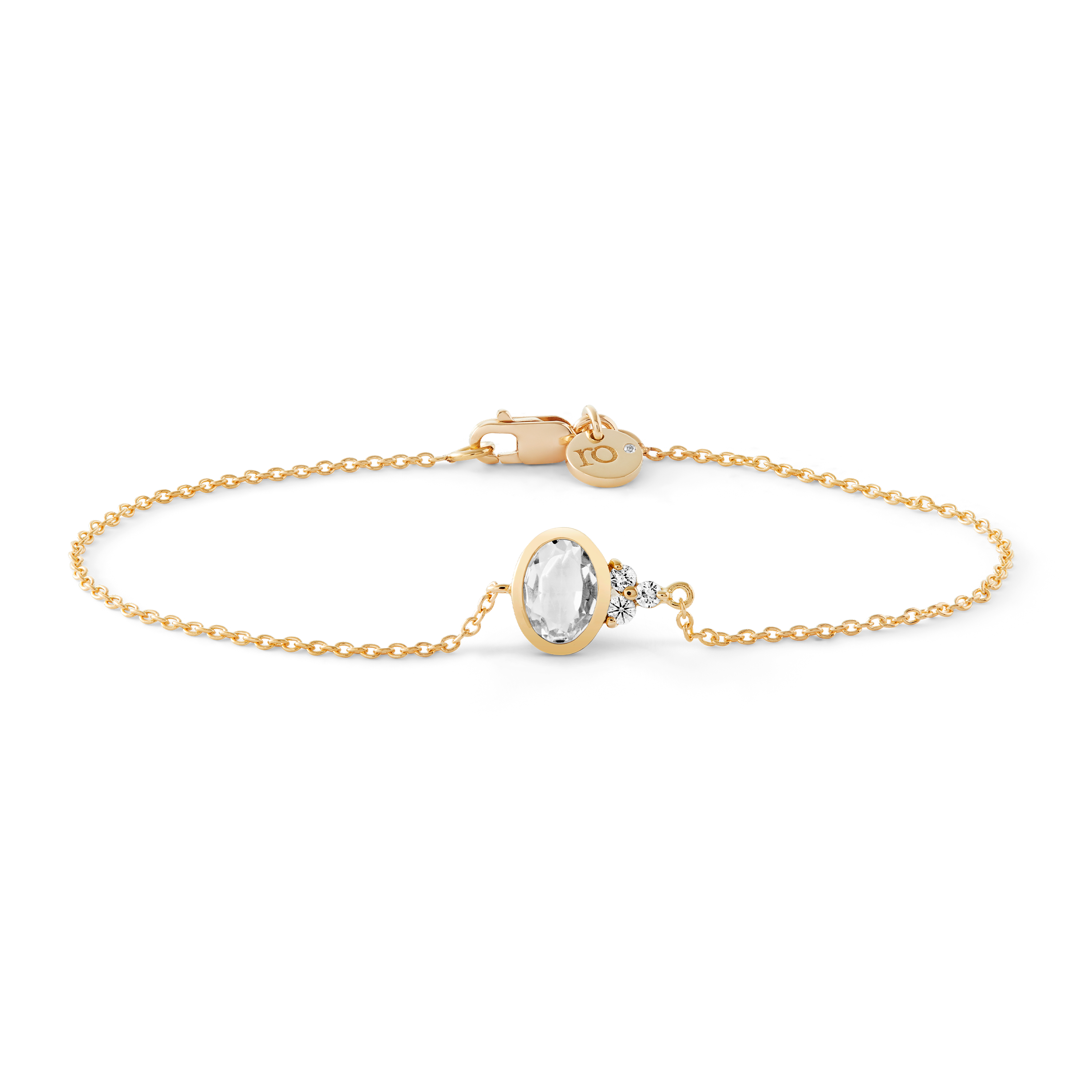 Fryd White Bracelet - 18kt Yellow Gold