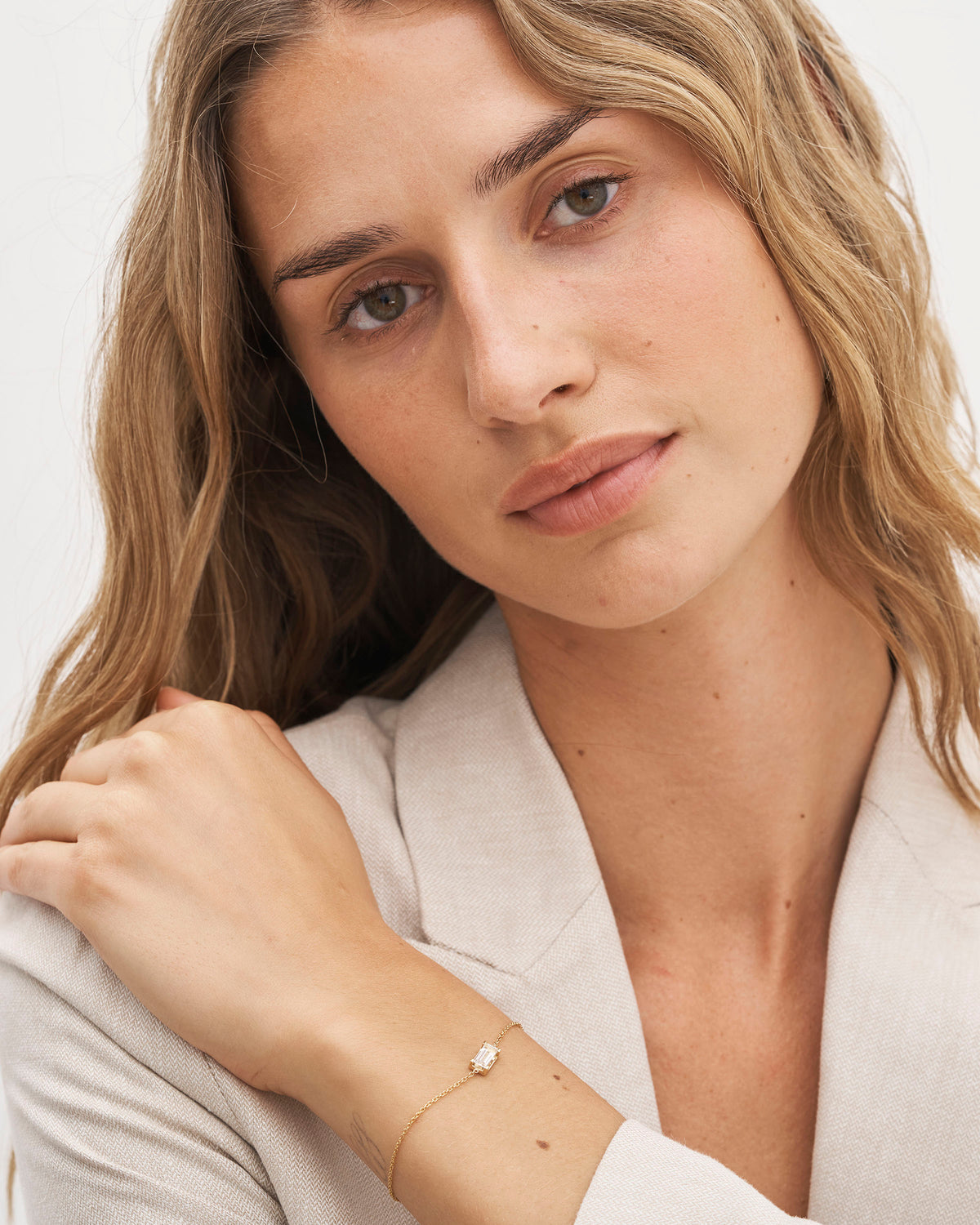 Nord White Bracelet - 18kt Yellow Gold