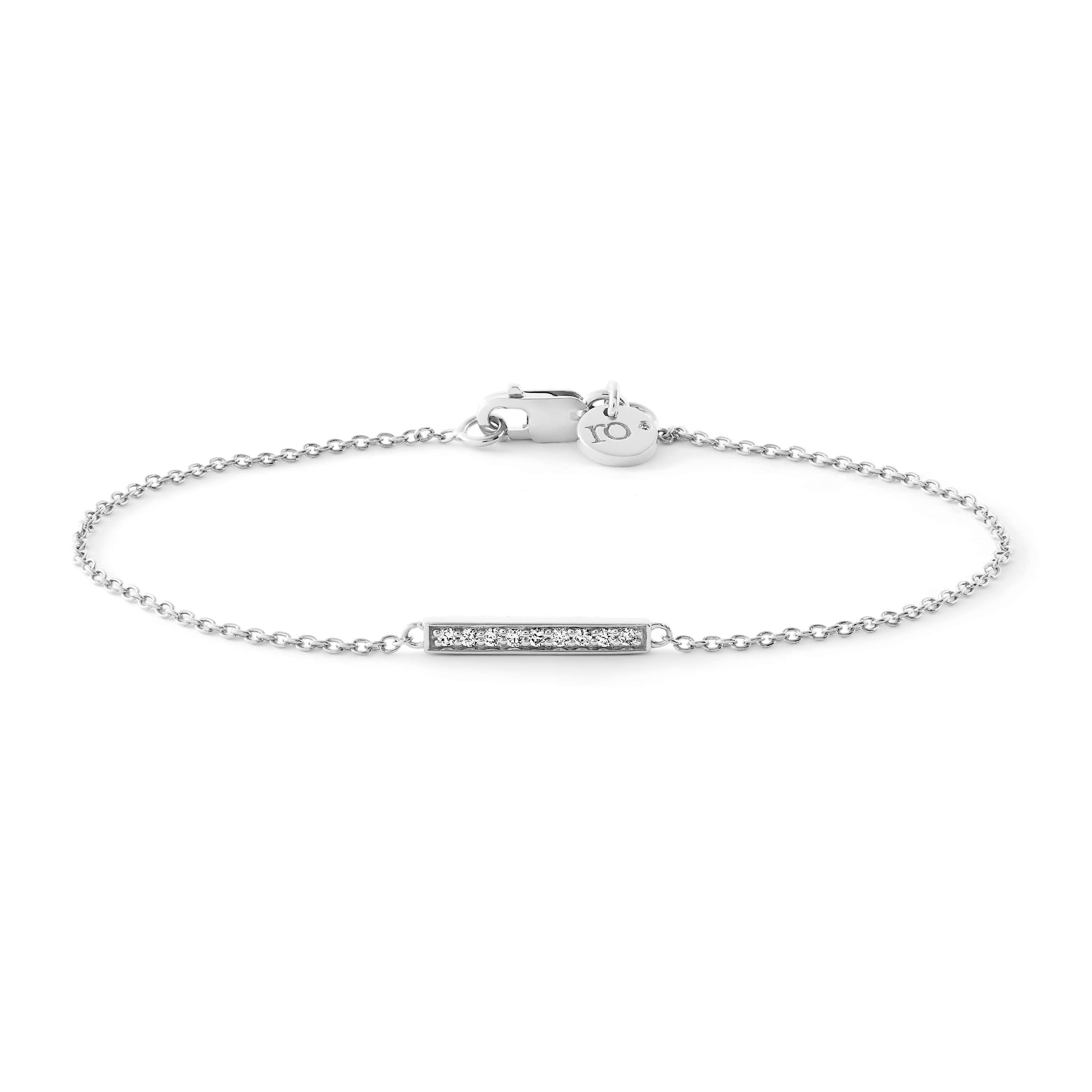 Square Diamond Bracelet - 18kt White Gold