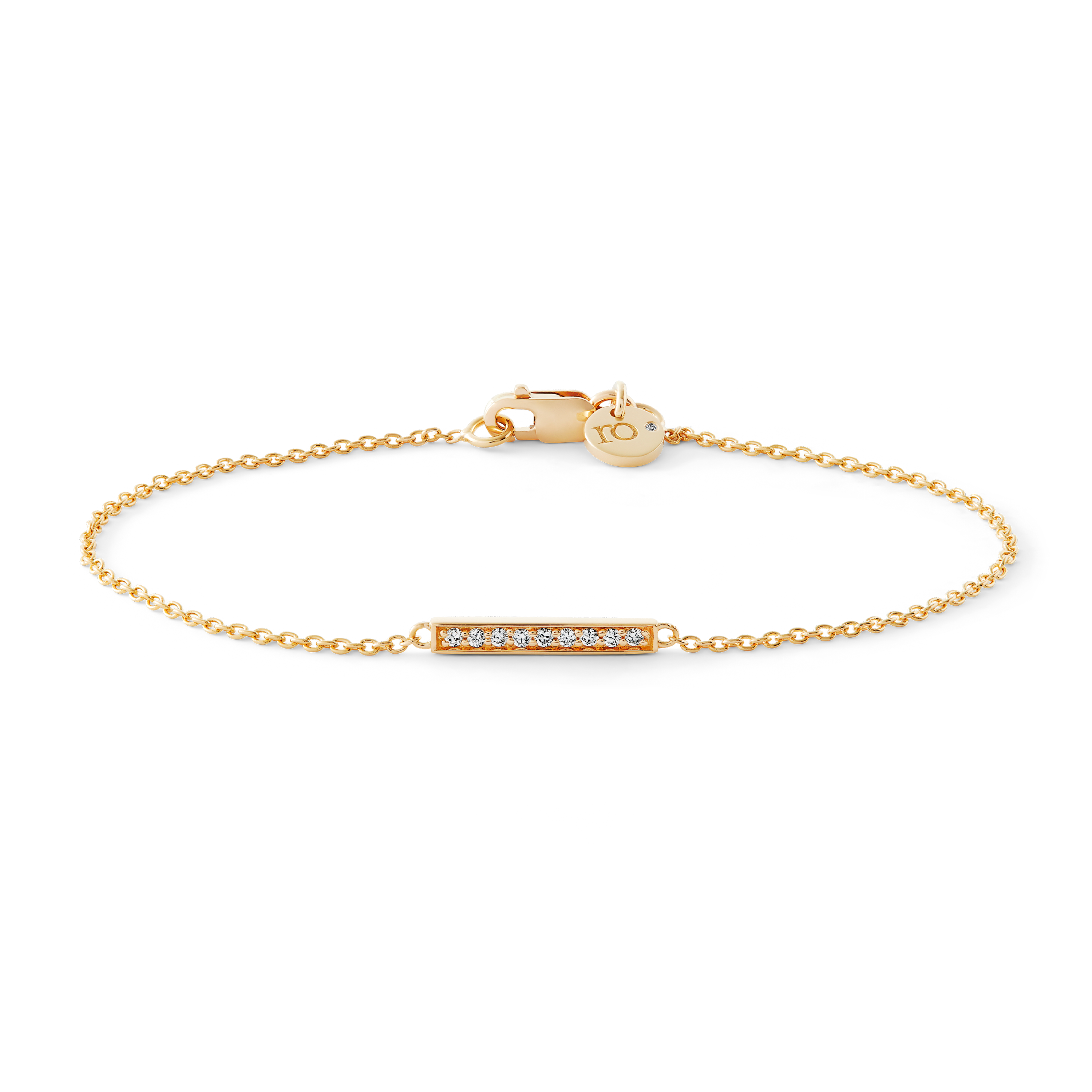 Square Diamond Bracelet - 18kt Yellow Gold