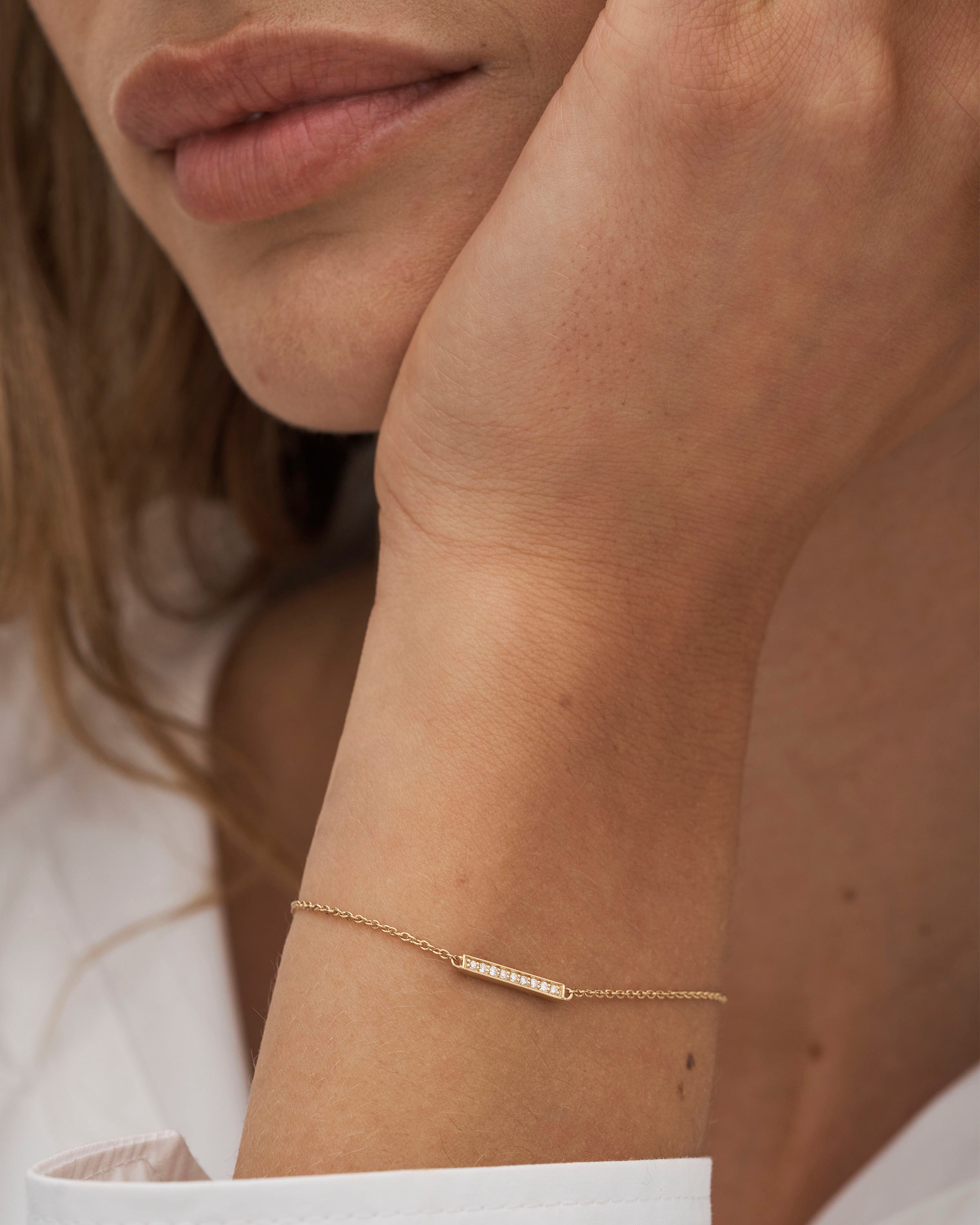 Square Diamond Bracelet - 18kt Yellow Gold
