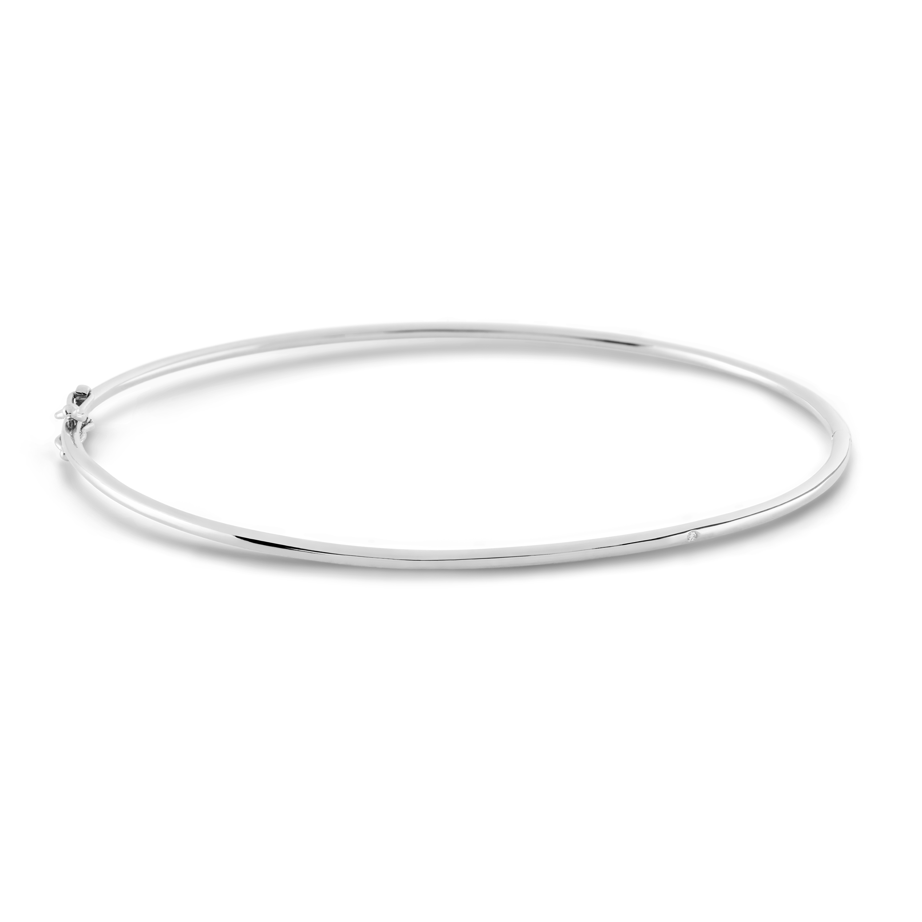 Raw Bangle - 18kt White Gold