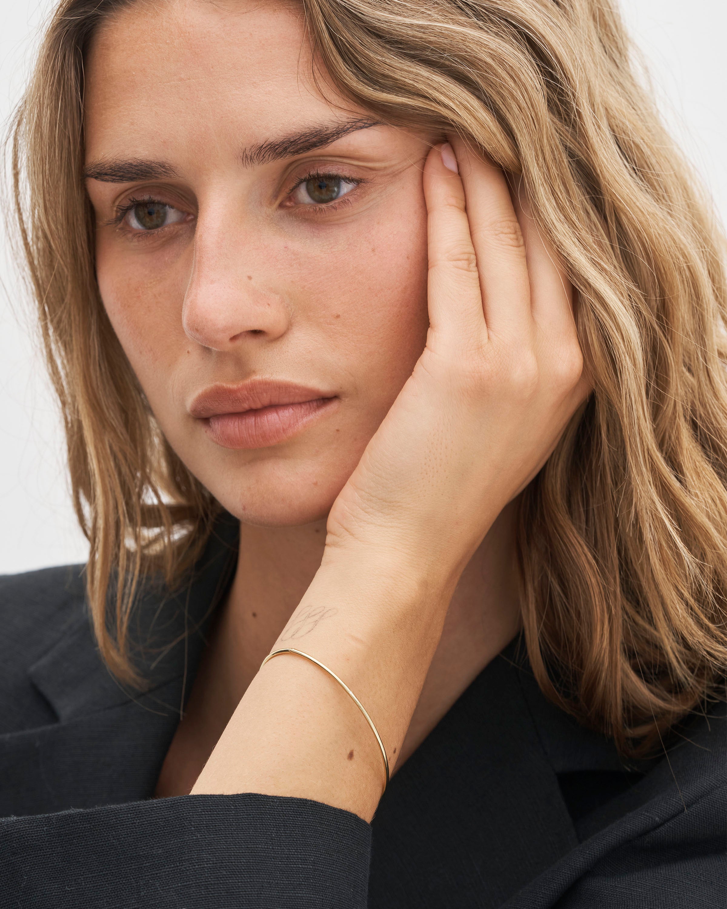 Raw Bangle - 18kt Yellow Gold
