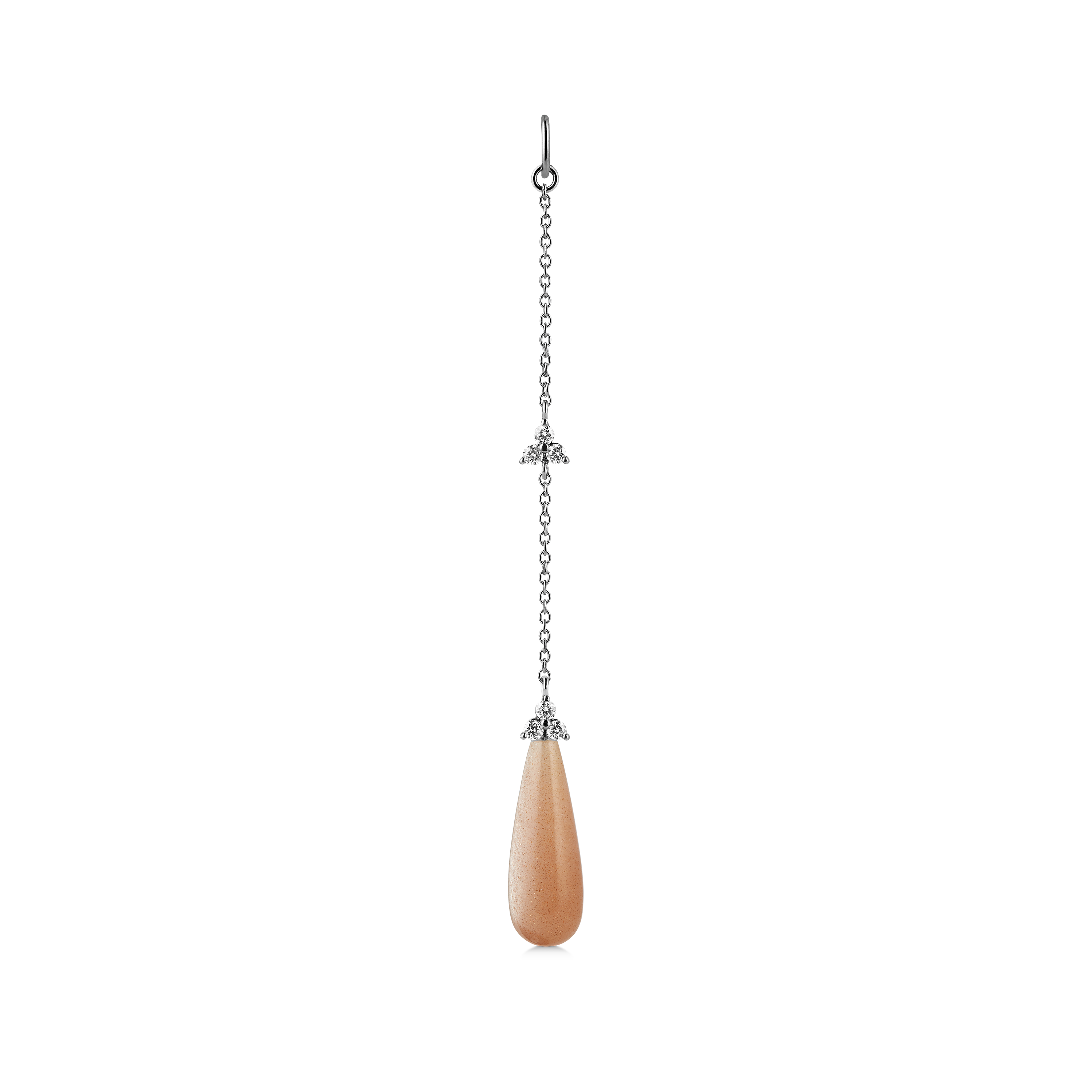 Fryd Blush Ear-Pendant L - 18kt White Gold