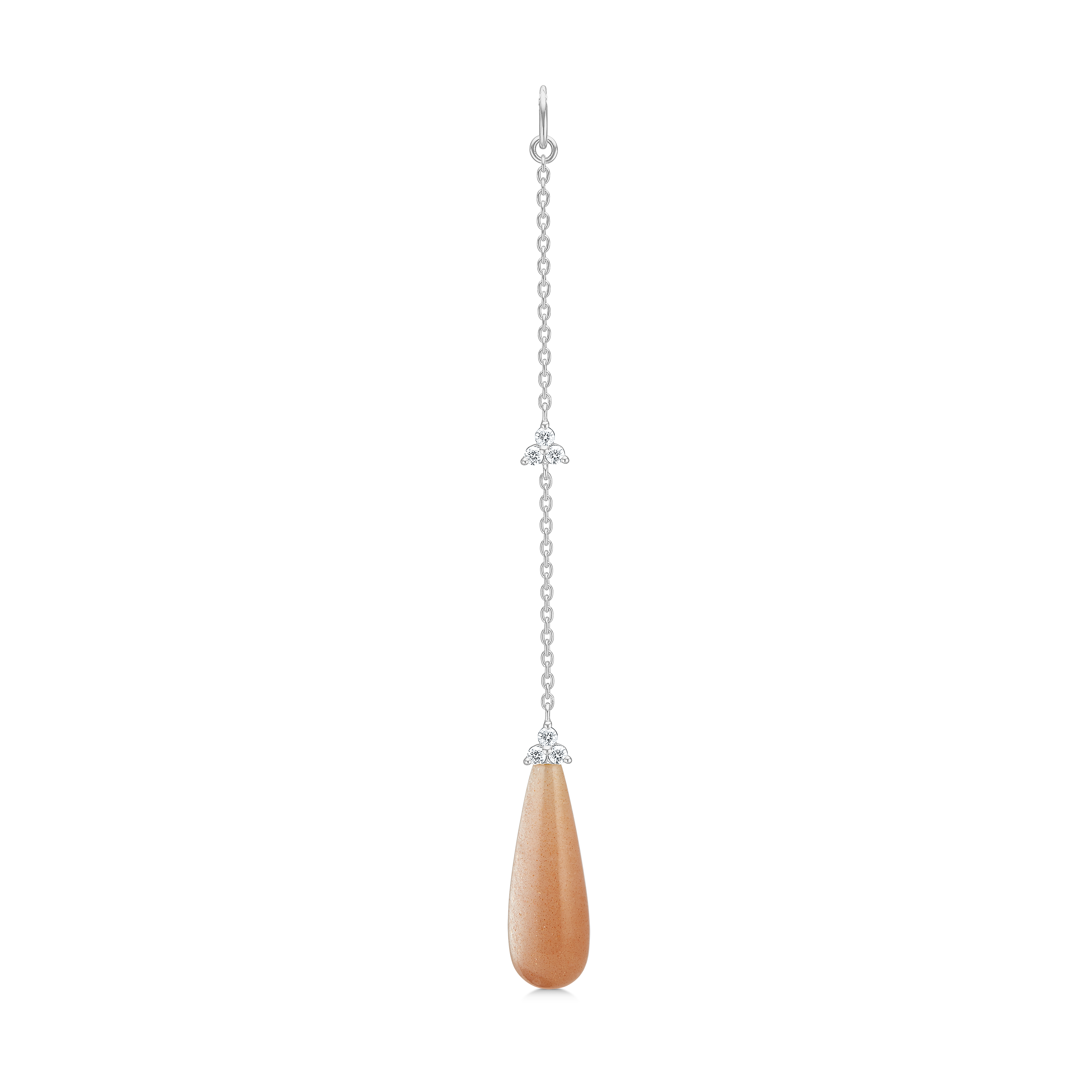 Fryd Blush Ear-Pendant L - 18kt White Gold