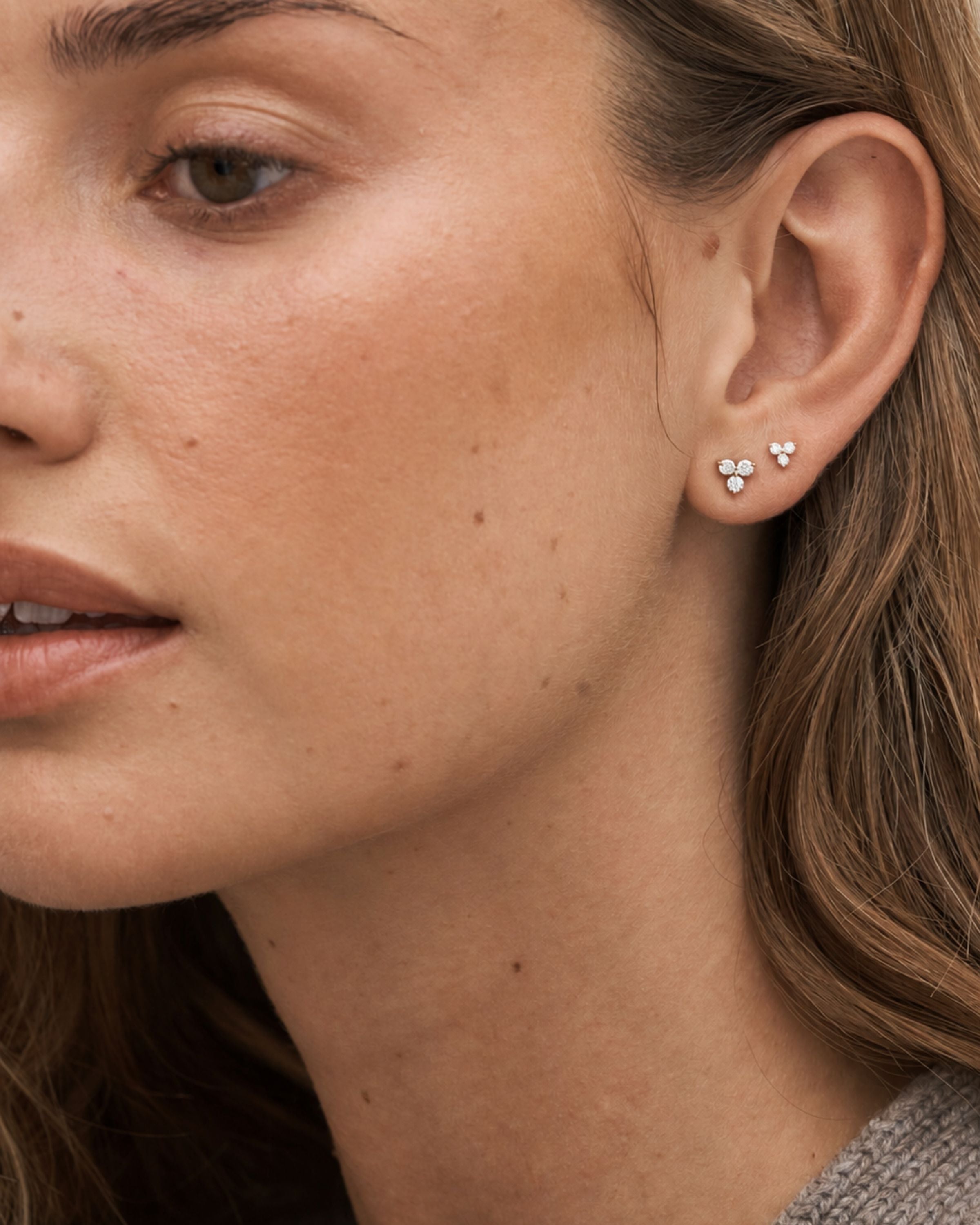 Fryd Diamond Earring L - 18kt White Gold