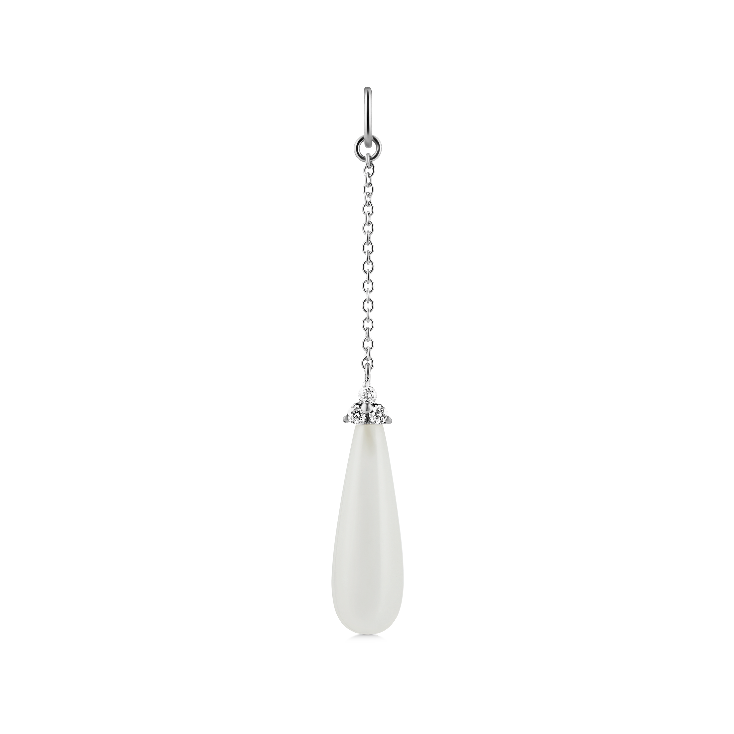 Fryd White Ear-Pendant - 18kt White Gold