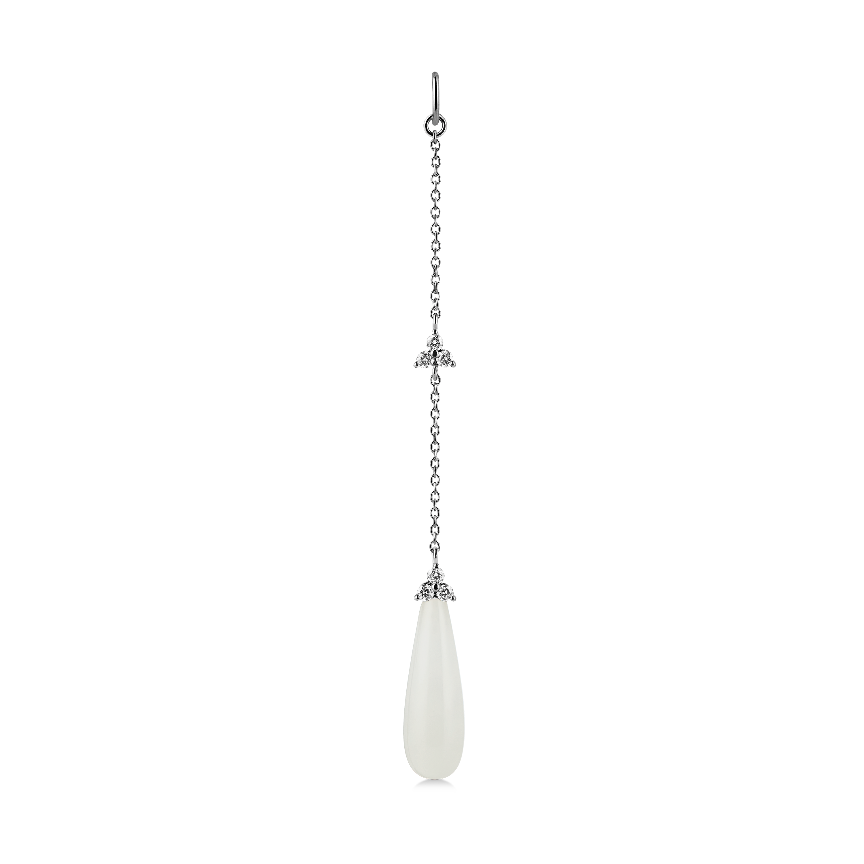 Fryd White Ear-Pendant L - 18kt White Gold