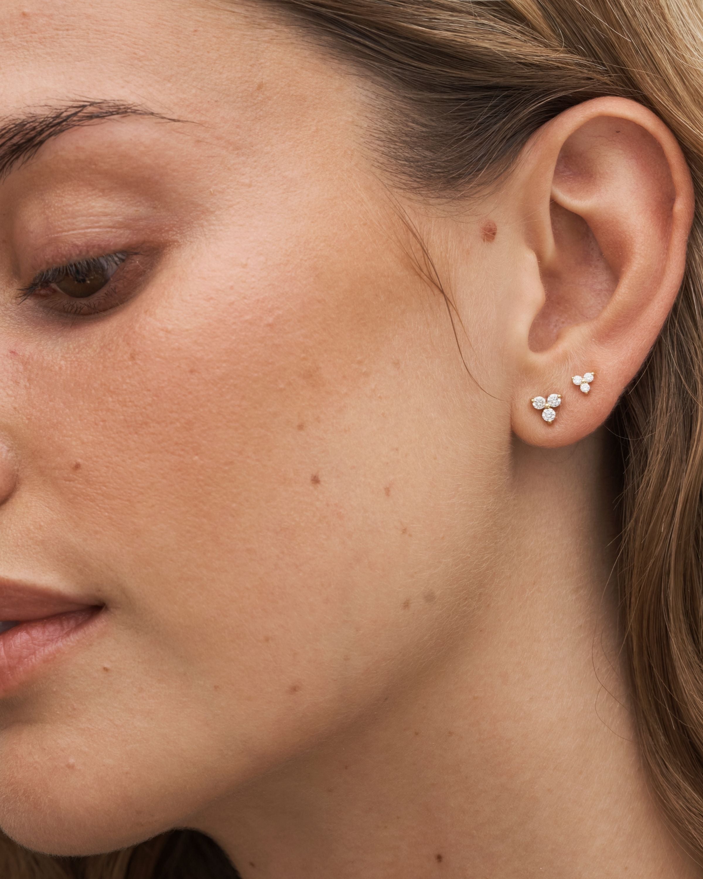 Fryd Diamond Earring L - 18kt Yellow Gold