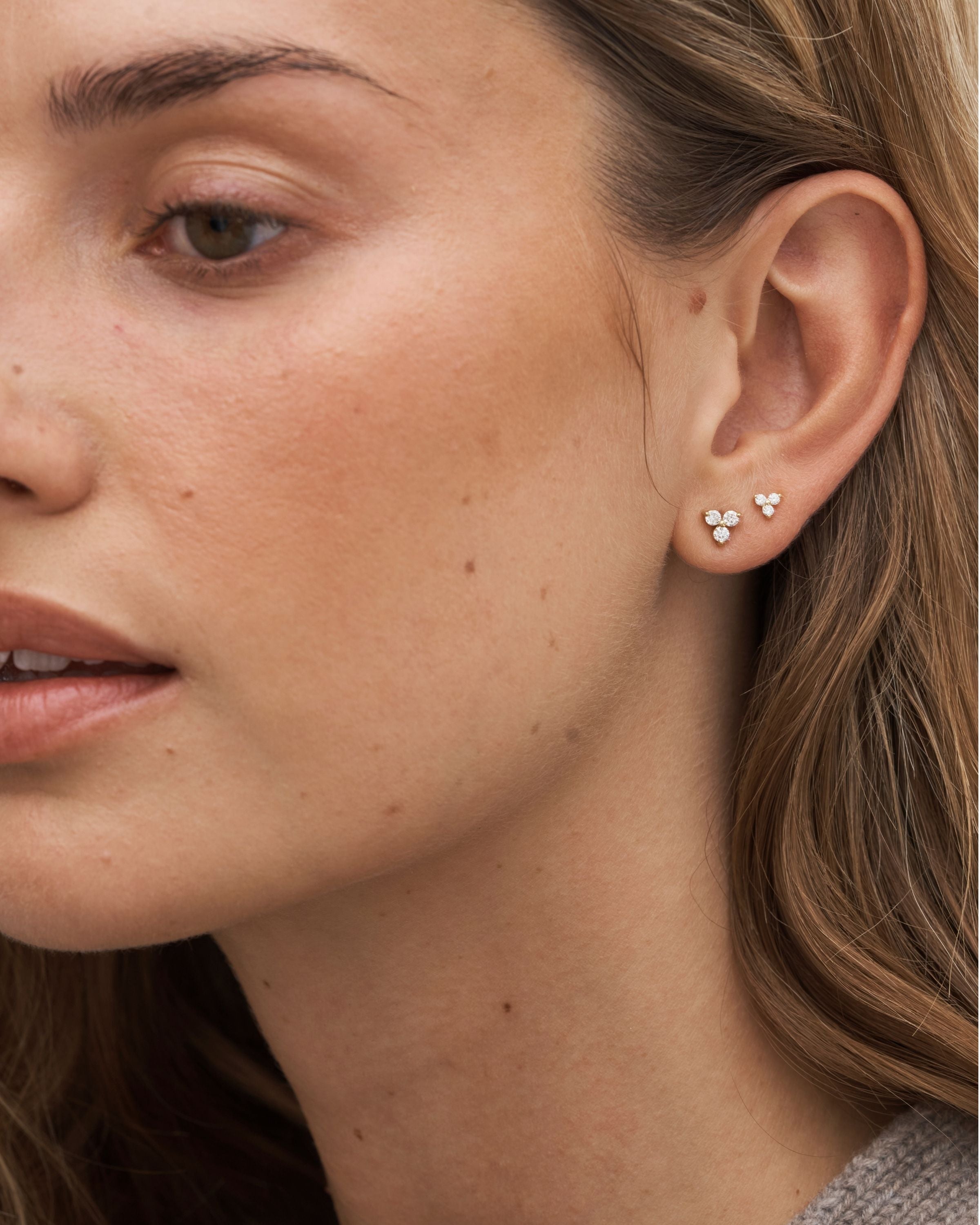 Fryd Diamond Earring L - 18kt Yellow Gold