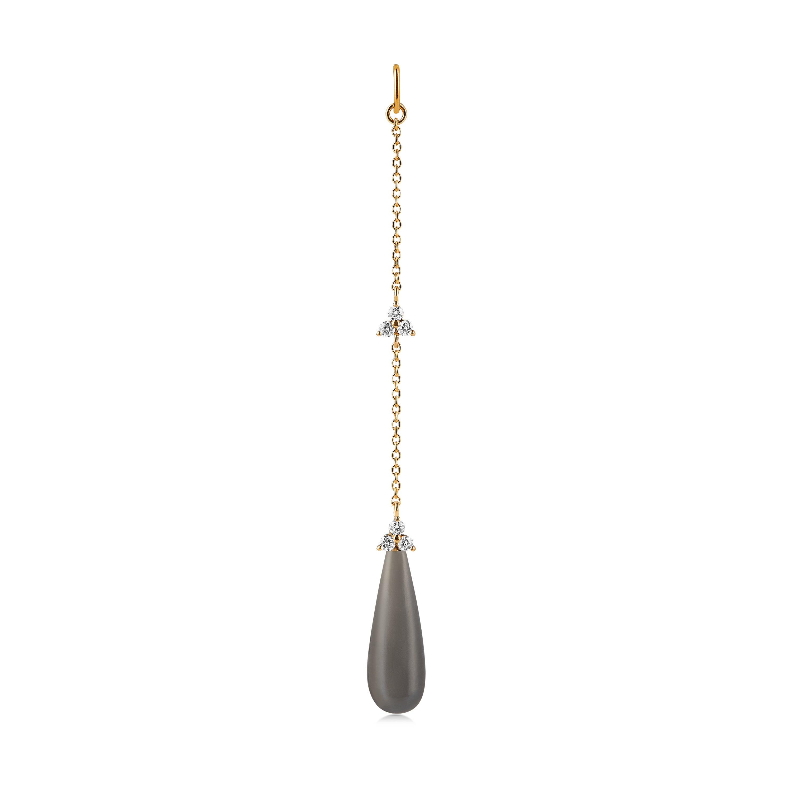 Fryd Grey Ear-Pendant L - 18kt Yellow Gold