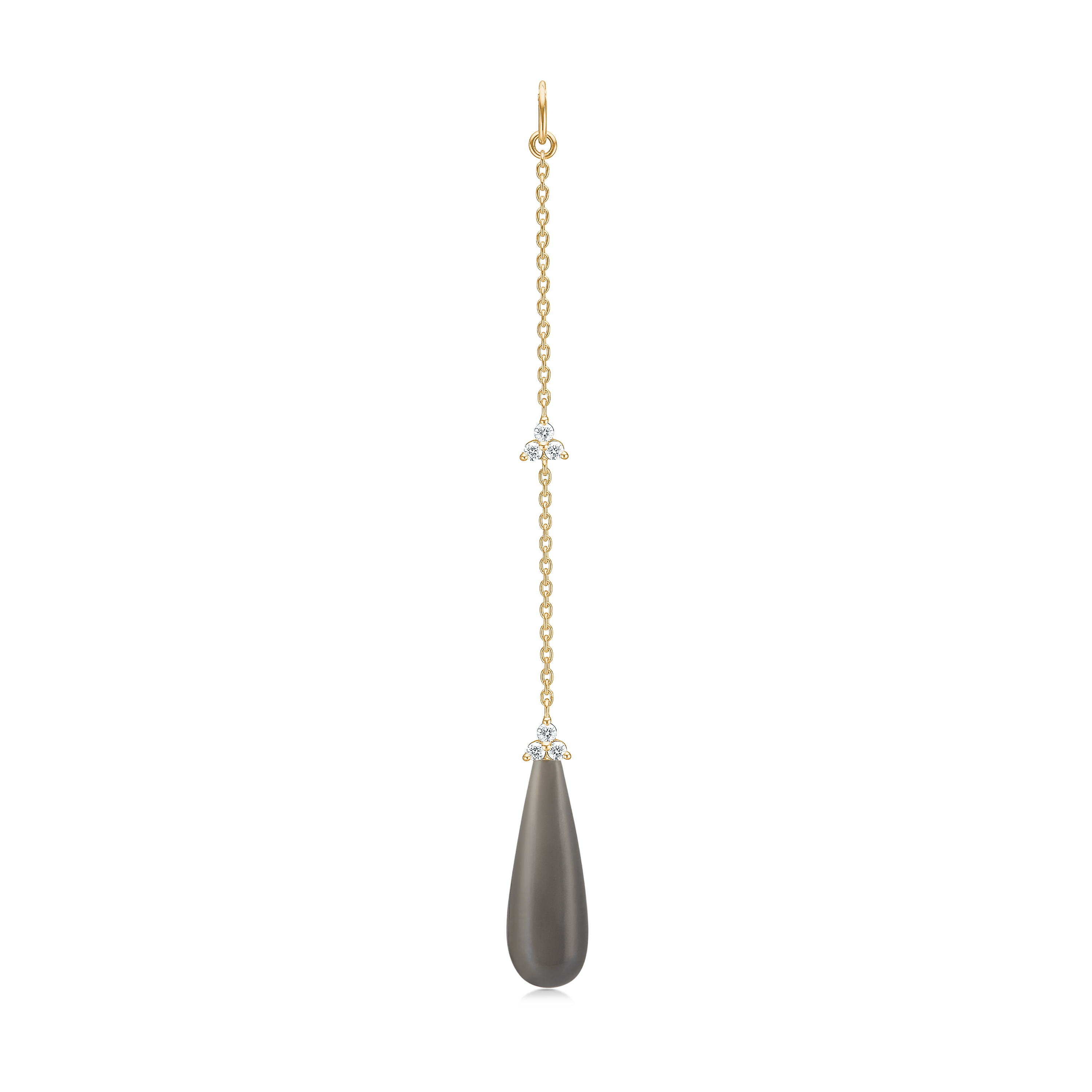 Fryd Grey Ear-Pendant L - 18kt Yellow Gold