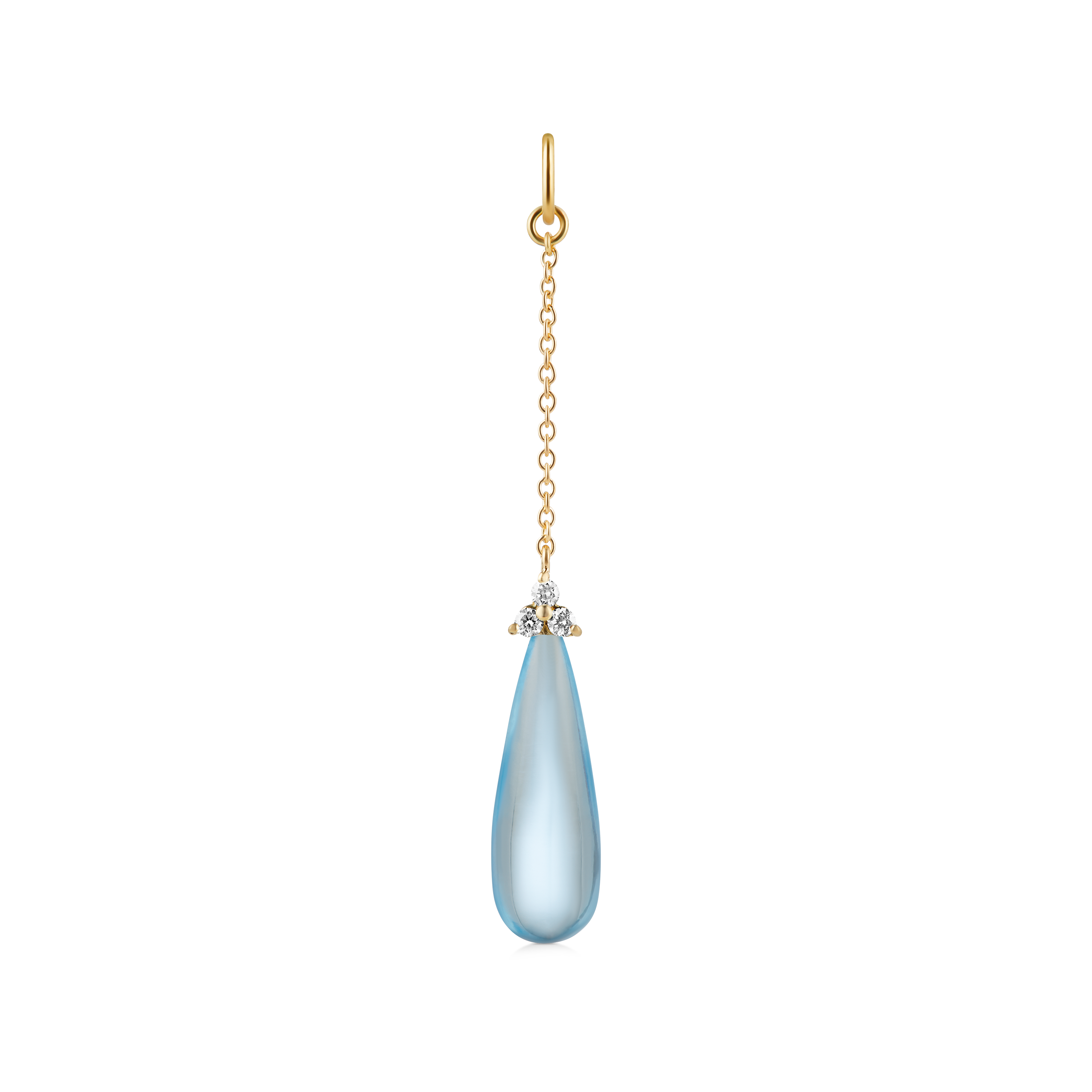 Fryd Sky Blue Ear-Pendant - 18kt Yellow Gold