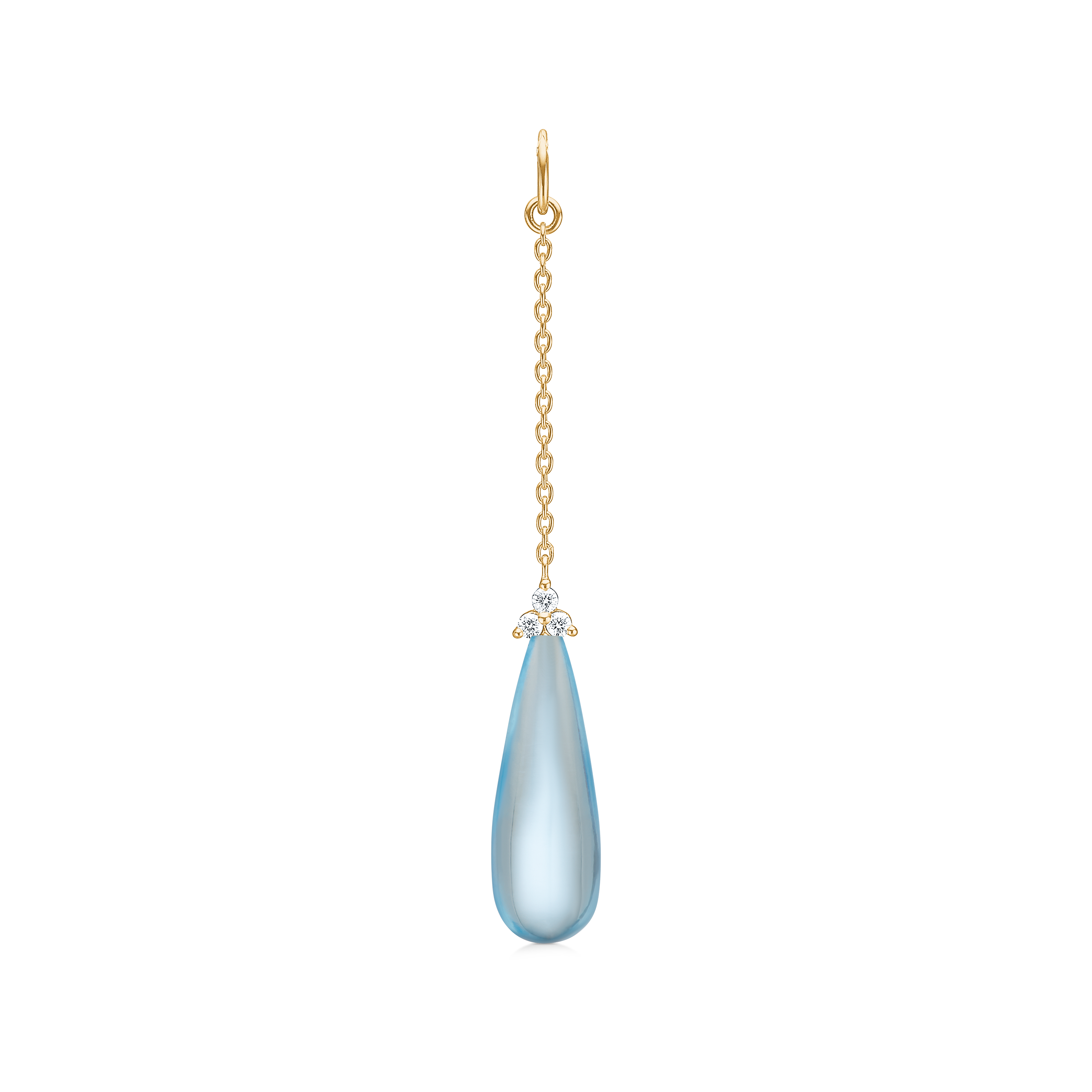 Fryd Sky Blue Ear-Pendant - 18kt Yellow Gold