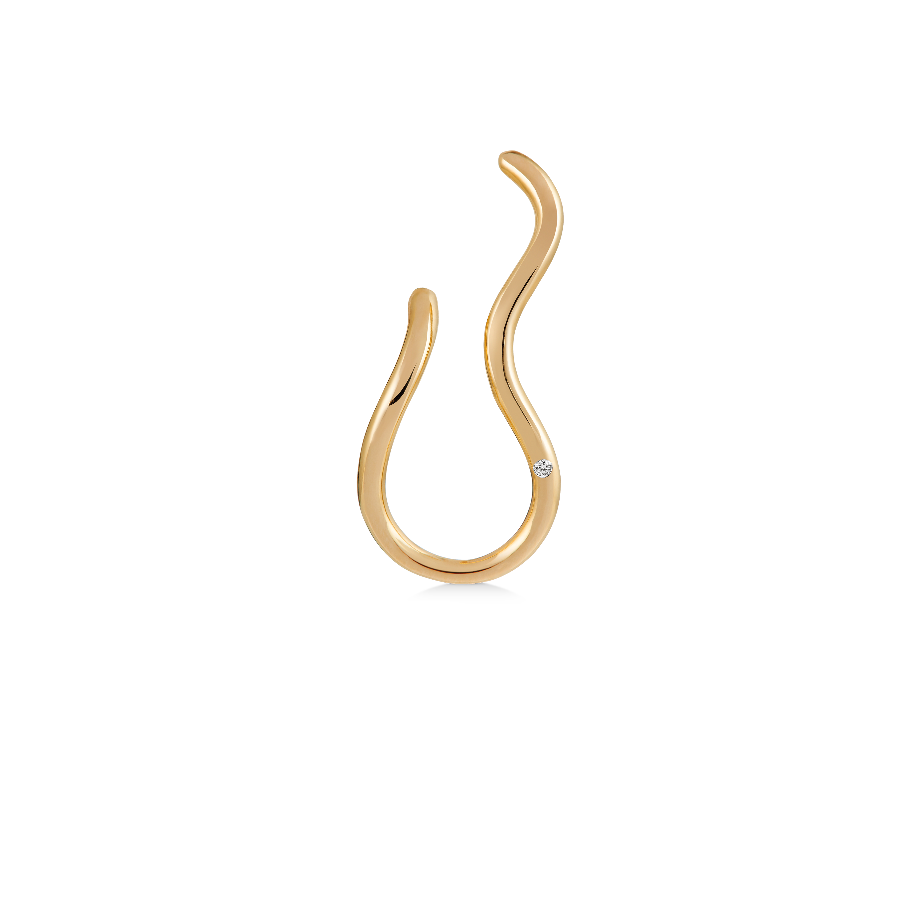 Fryd Wave Earring Left - 18kt Yellow Gold