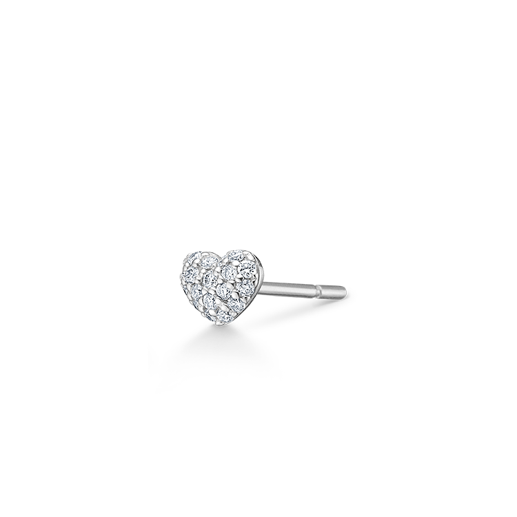 Rock My Heart Diamond Earring - 18kt White gold
