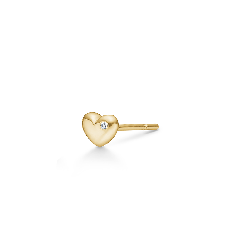 Rock My Heart Earring - 18kt Yellow gold