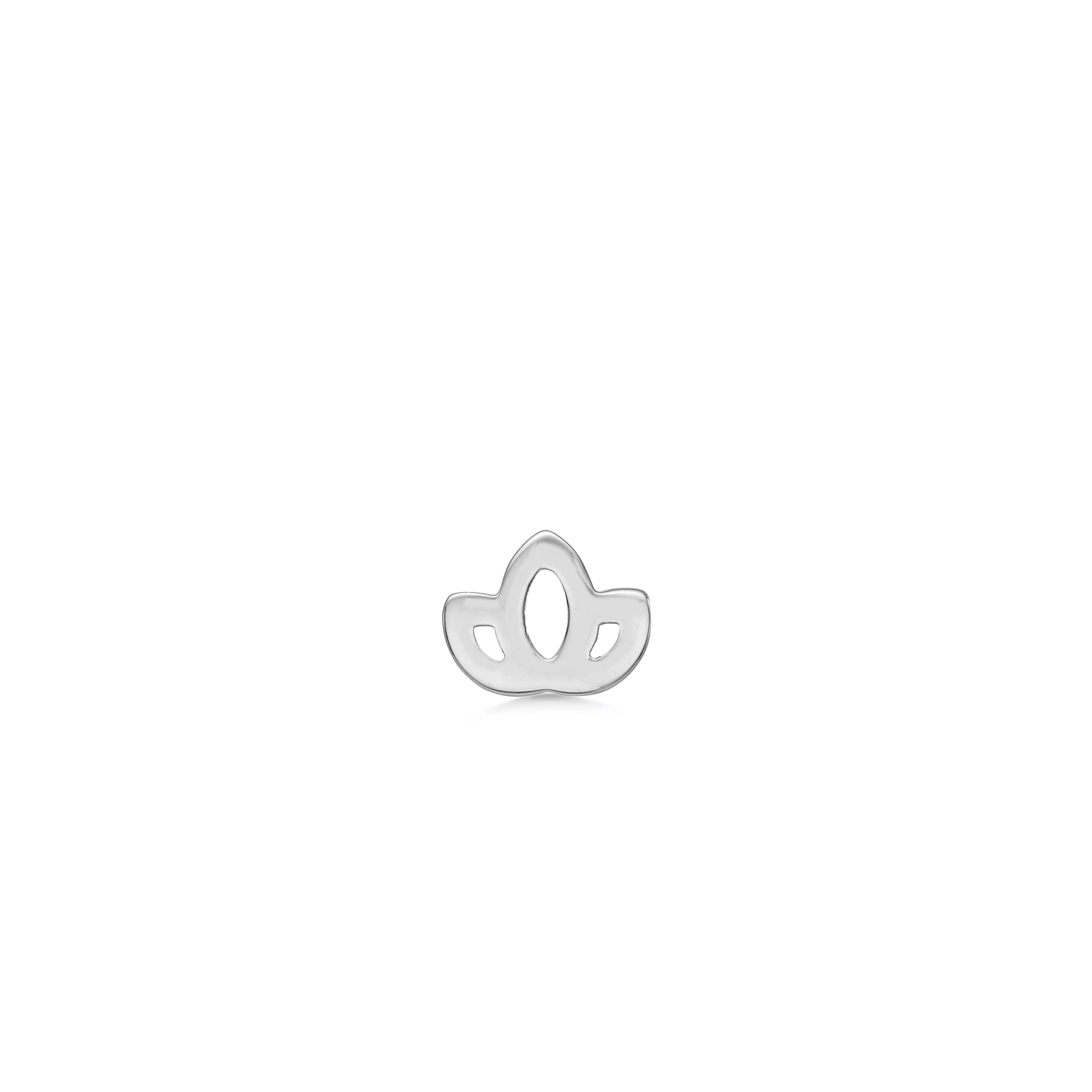 Symbols Lotus ear stud - 18kt White Gold