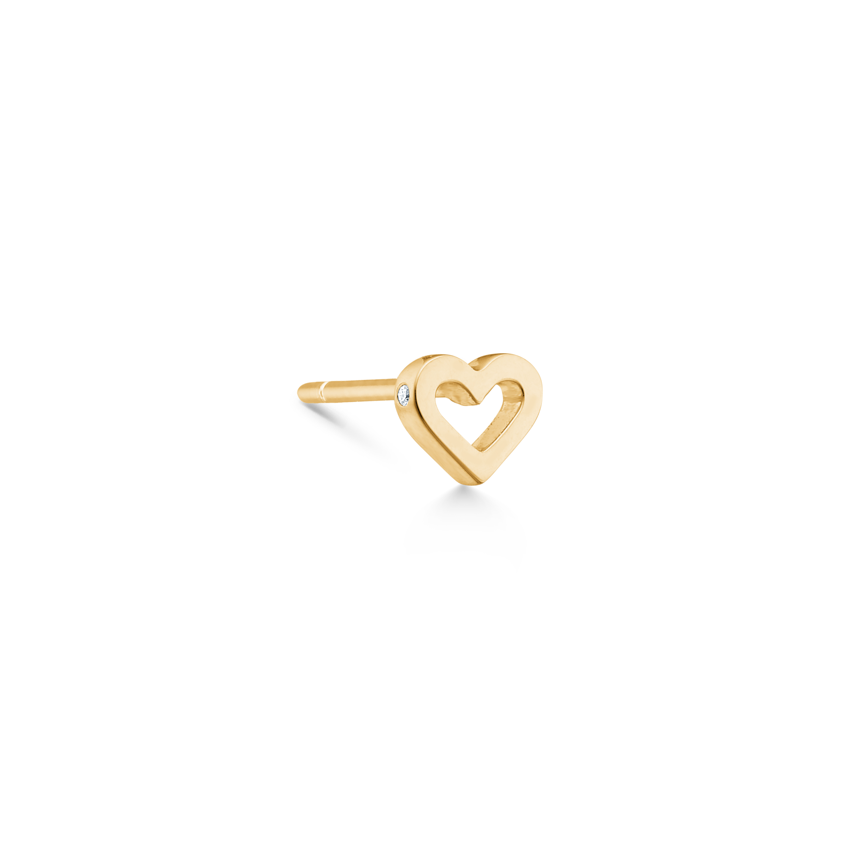 Symbols Open Heart ear stud - 18kt Yellow Gold
