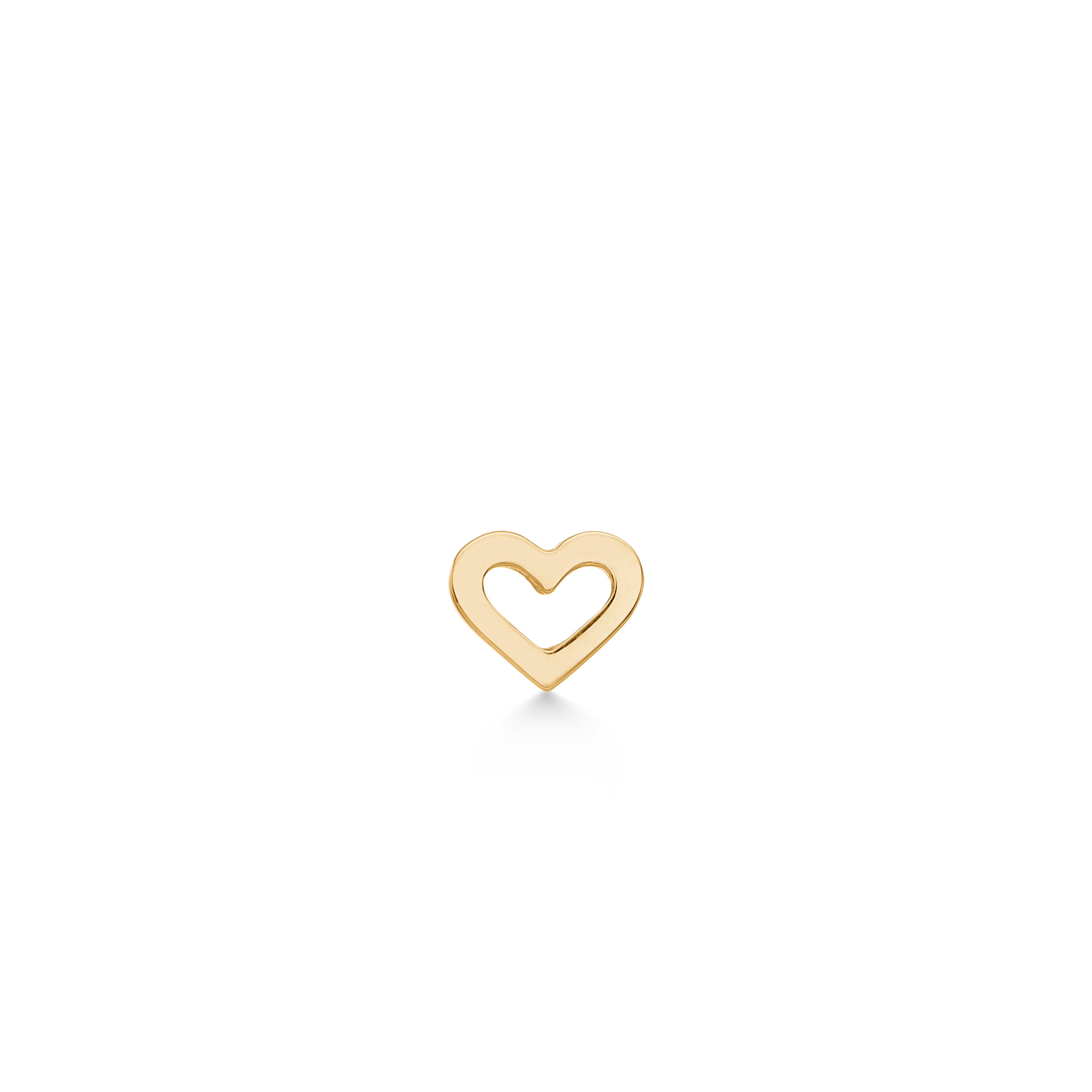 Symbols Open Heart ear stud S - 18kt Yellow Gold