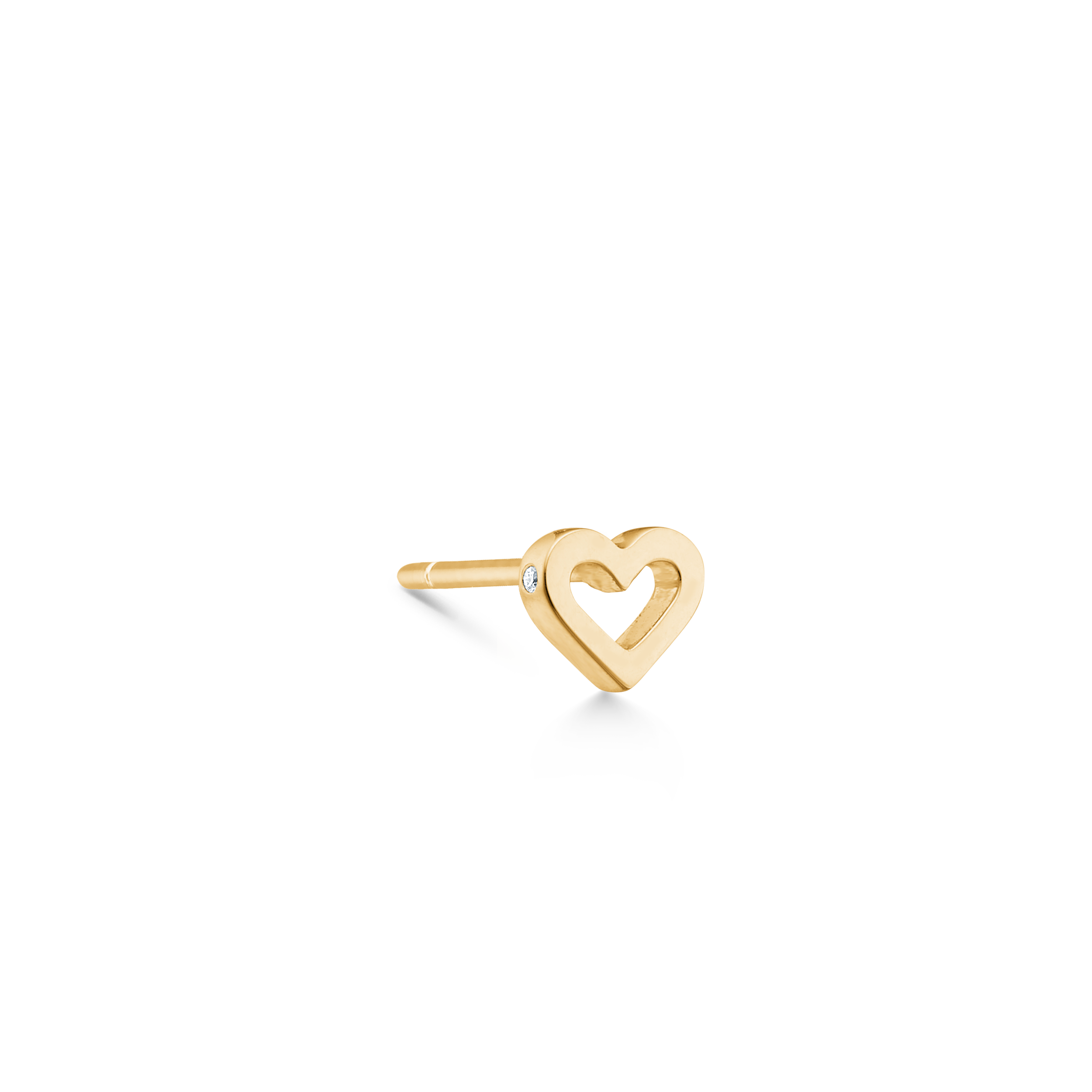 Symbols Open Heart ear stud S - 18kt Yellow Gold
