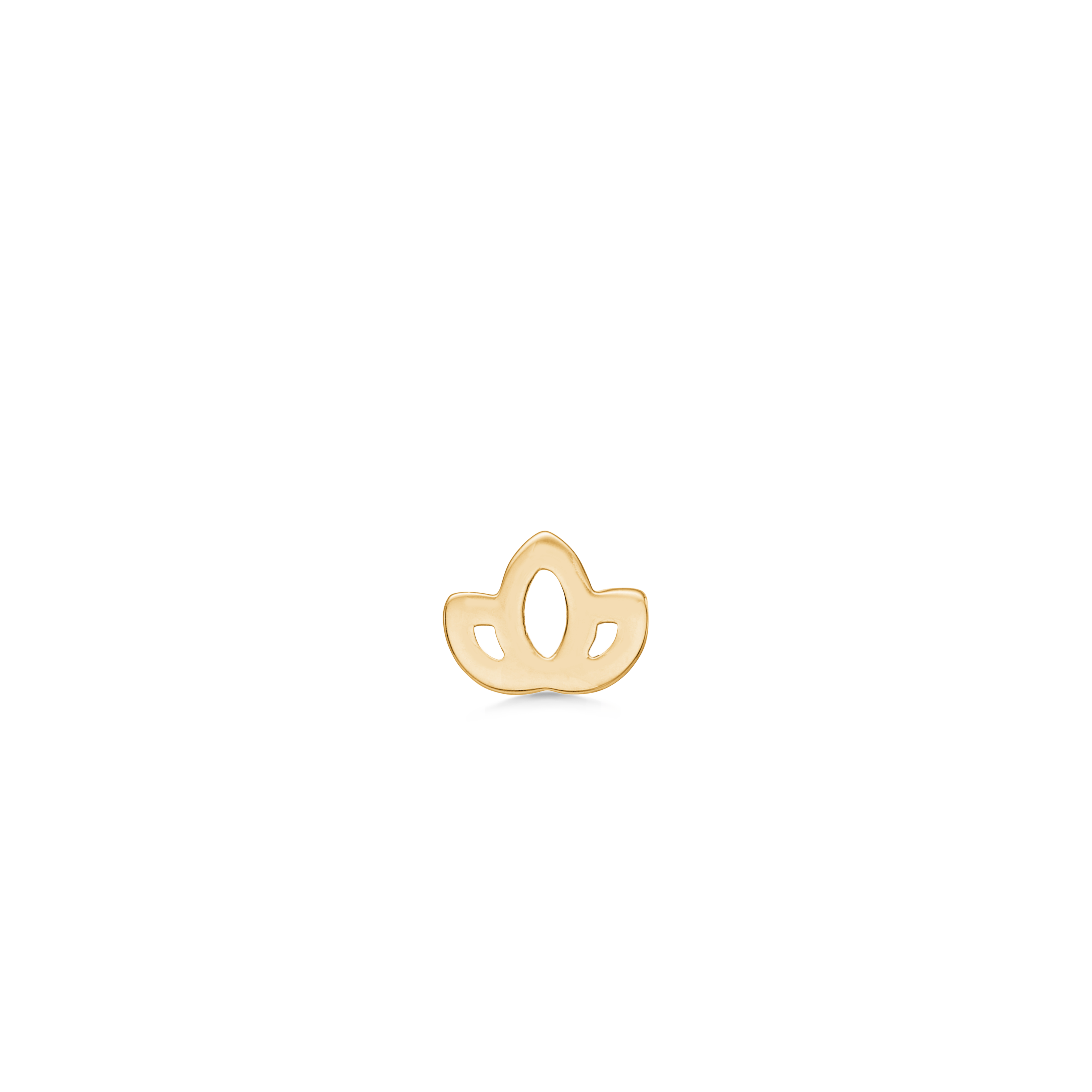 Symbols Lotus ear stud - 18kt Yellow Gold