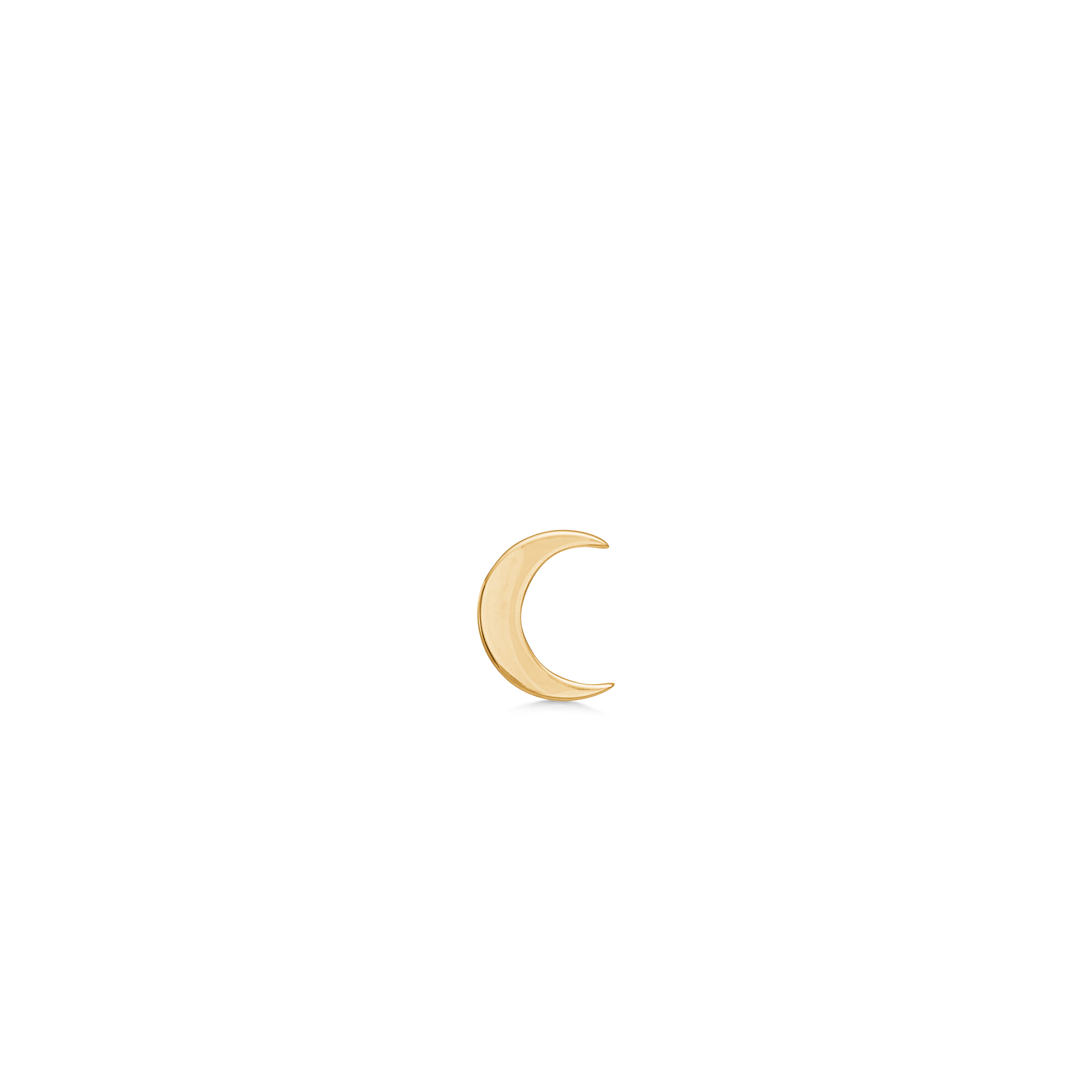 Symbols Half Moon ear stud - 18kt Yellow Gold