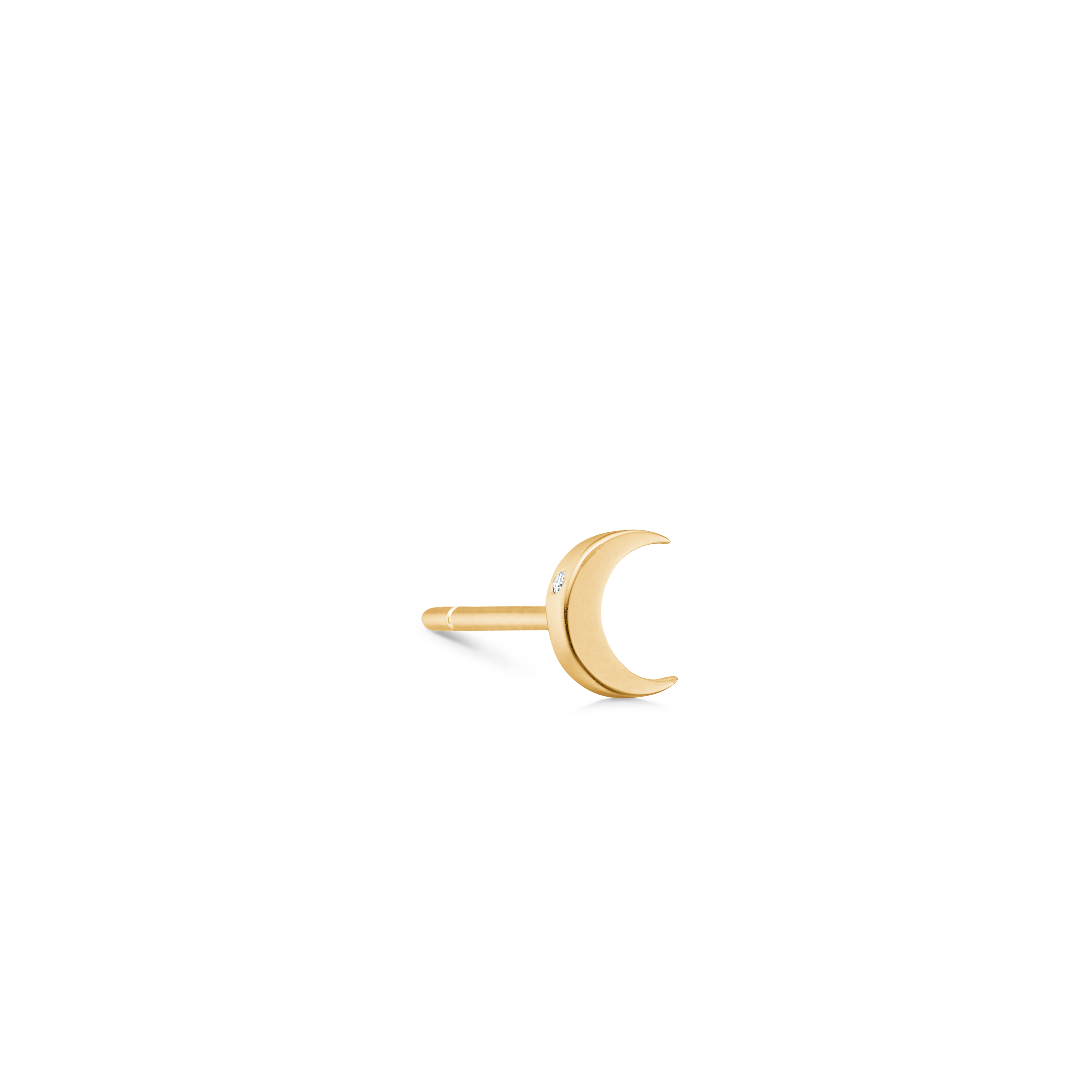 Symbols Half Moon ear stud - 18kt Yellow Gold