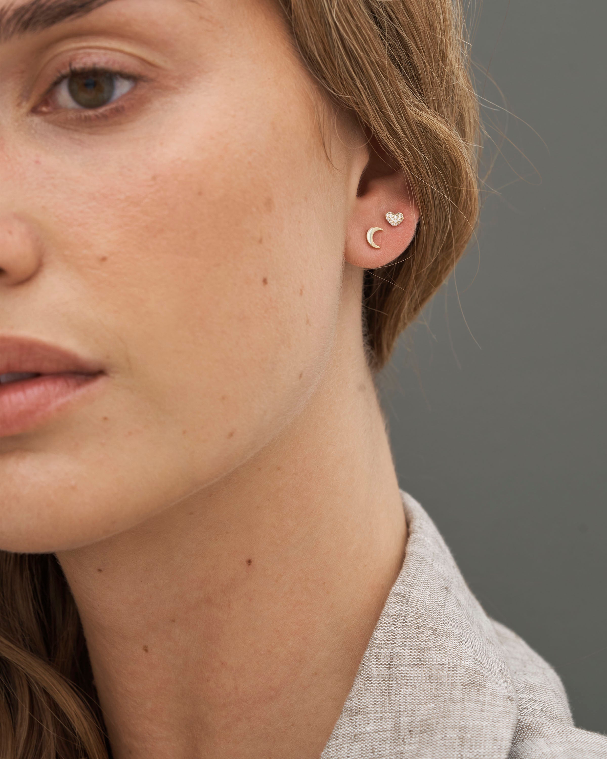 Symbols My Heart Diamond Earring - 18kt Yellow Gold