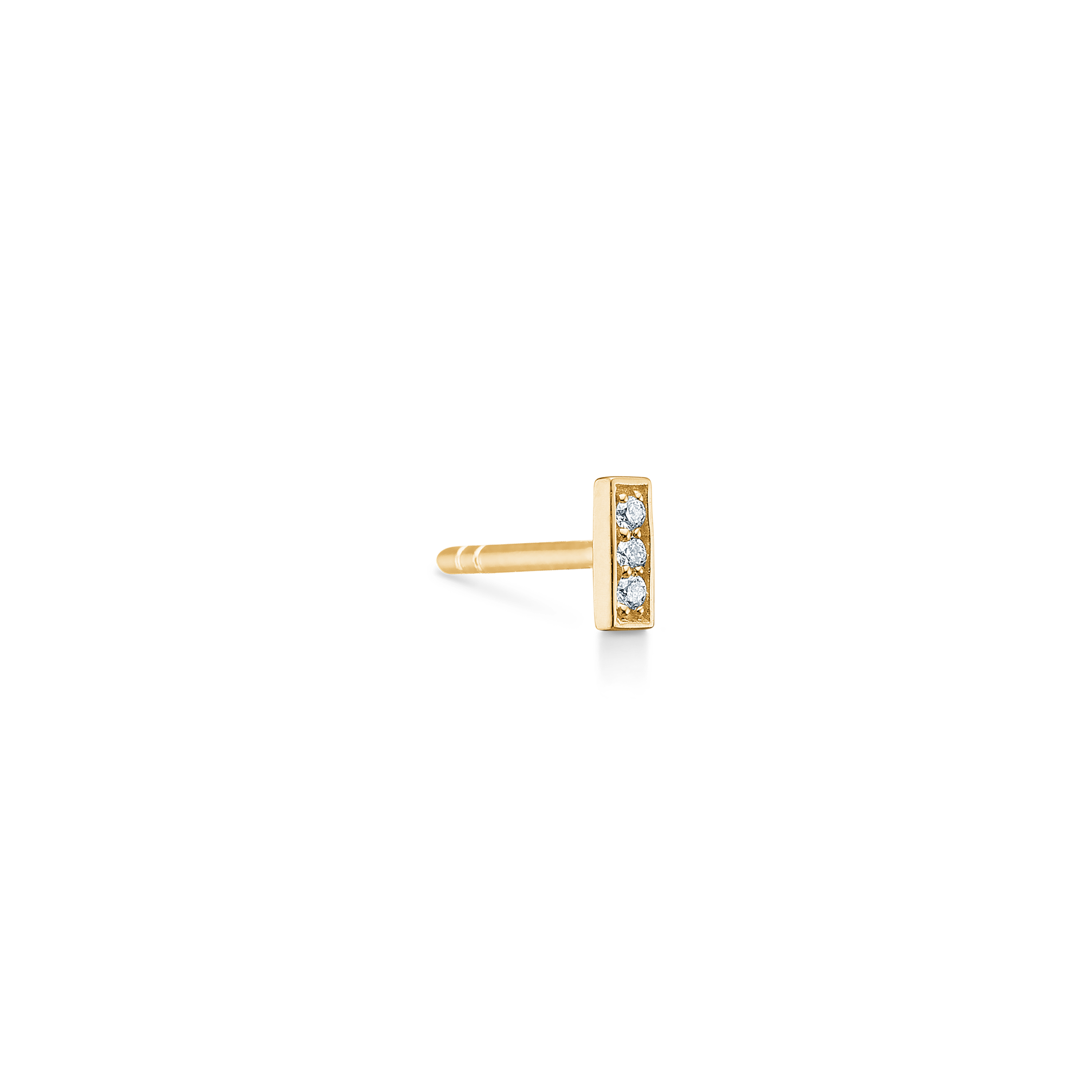 Square Diamond Earring M - 18kt Yellow Gold