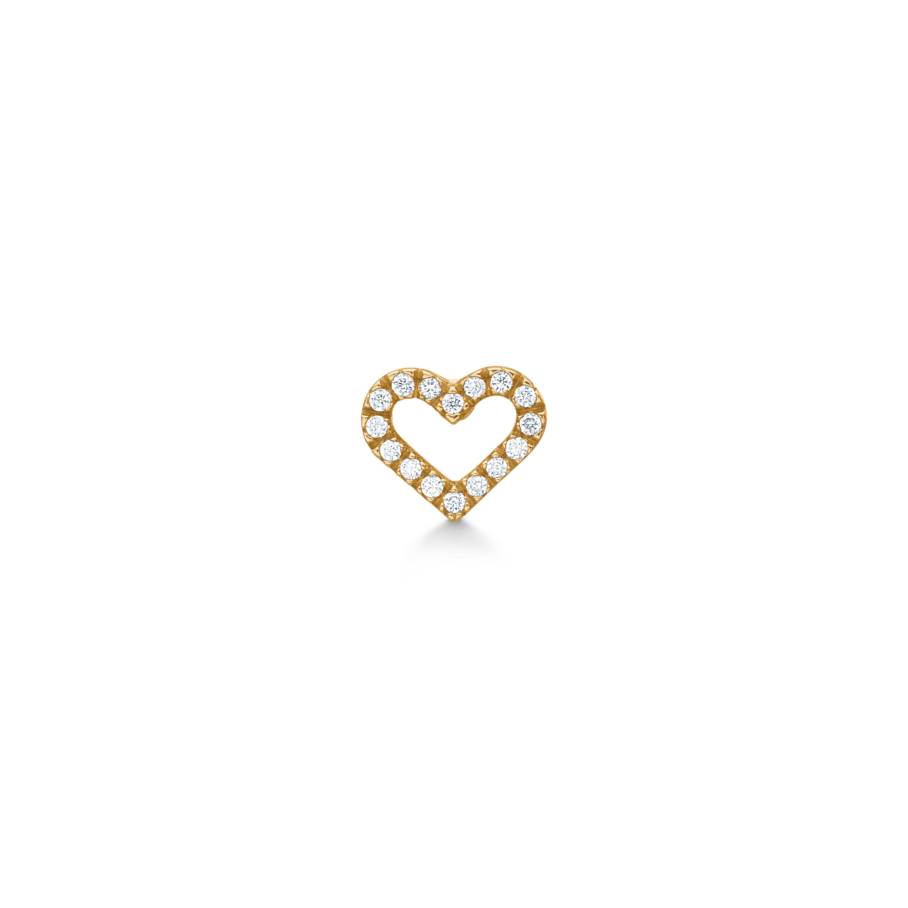 Symbols Open Heart ear stud M - 18kt Yellow Gold
