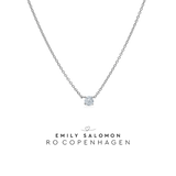 ES X RO Floating diamond necklace - 18kt White gold