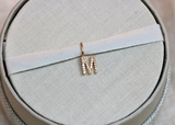 My M Diamond Pendant - 18kt White Gold